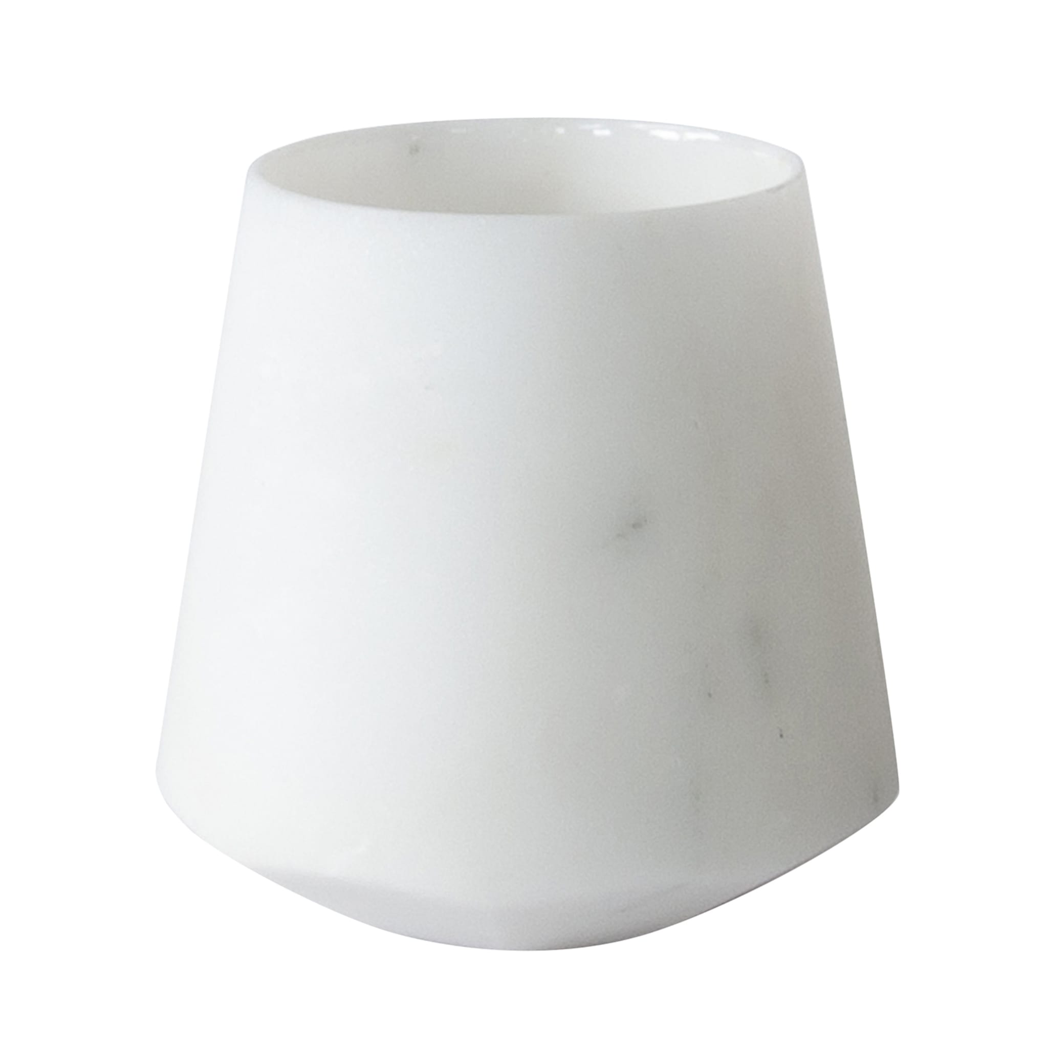 Vaso de agua de mármol blanco de Carrara - Vista principal