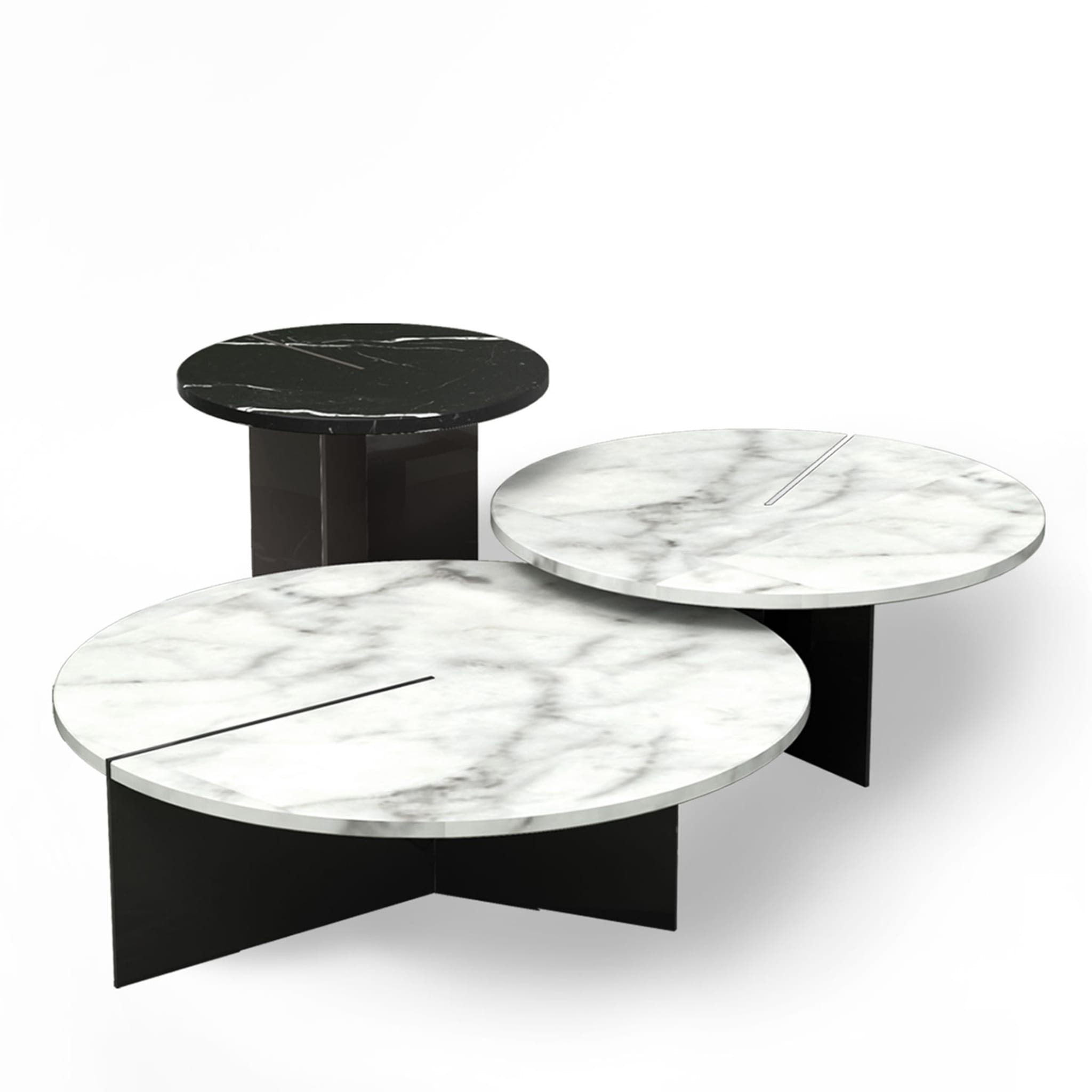 Acaya Medium White Carrara Coffee Table Monitillo 1980 | Artemest