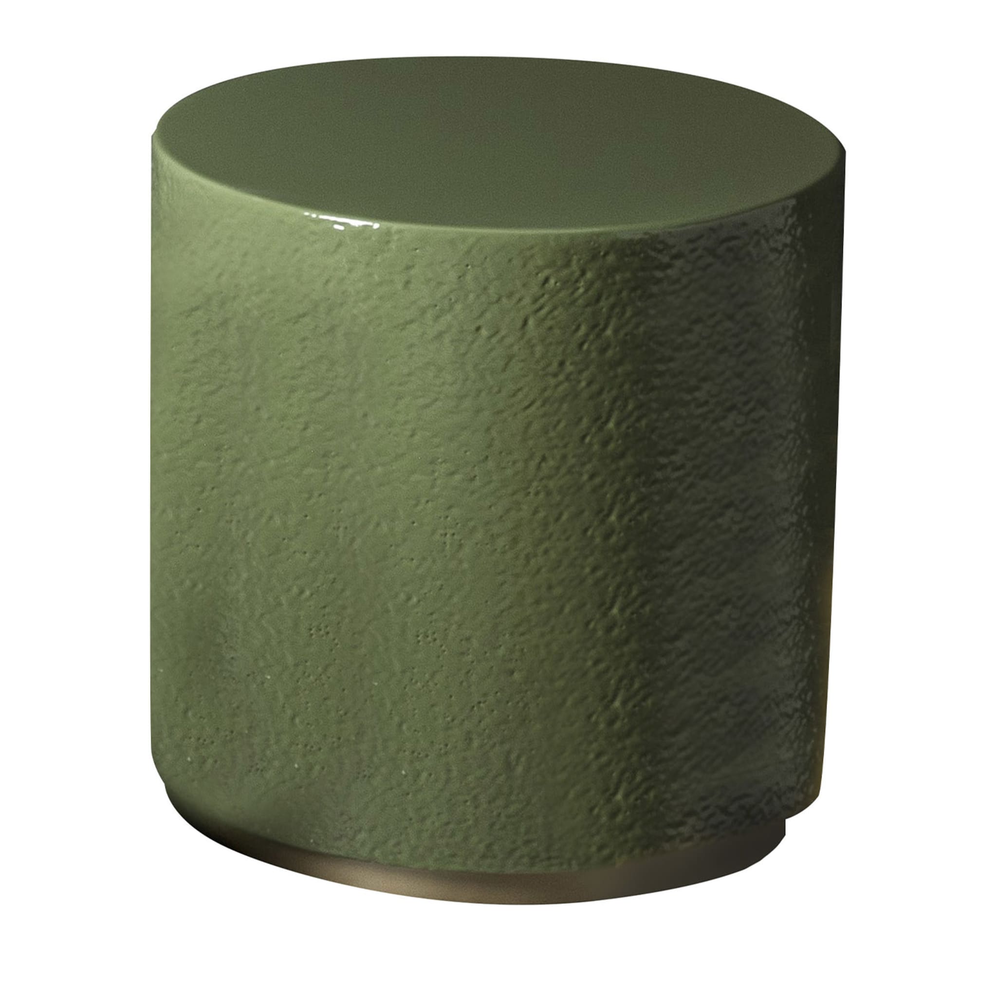 Green Pouf and Side Table - Main view