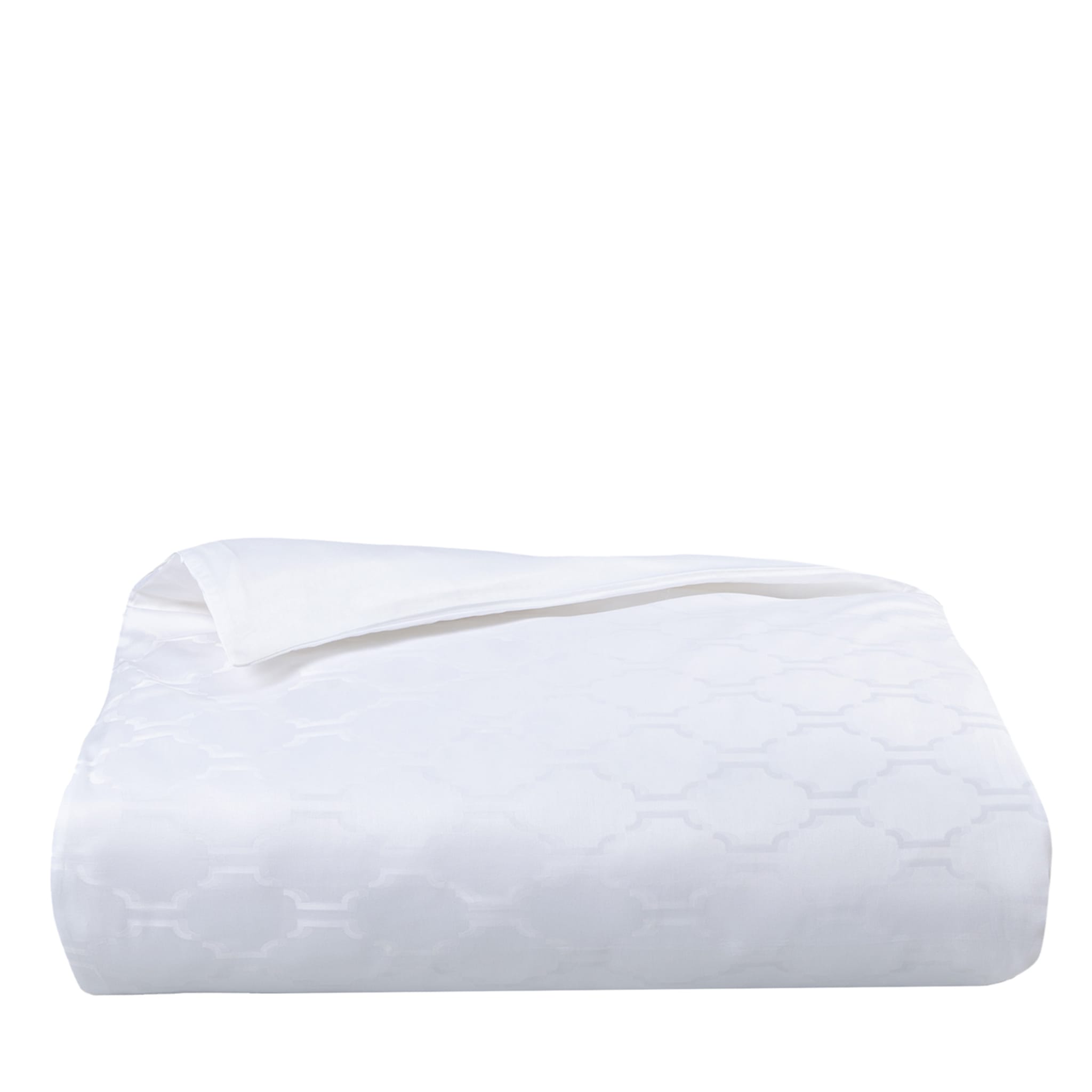 Waldorf Damask White Double Bed Duvet Cover - Main view