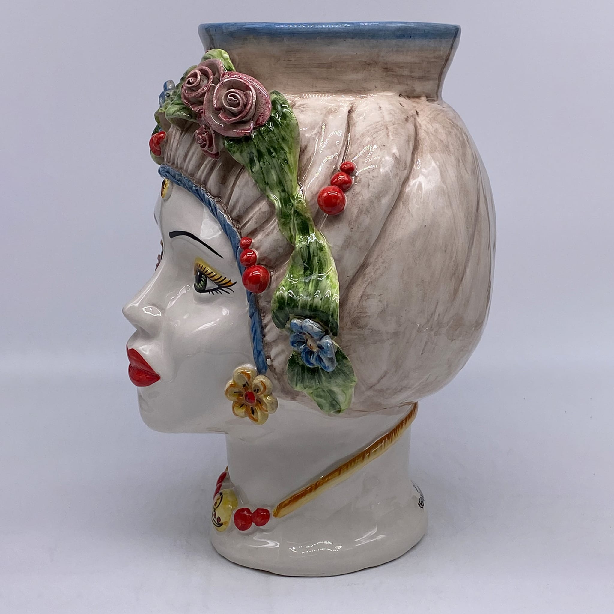 Lady Mediterraneo Moor's Head Vase Flowers & Fruits - Alternative view 3