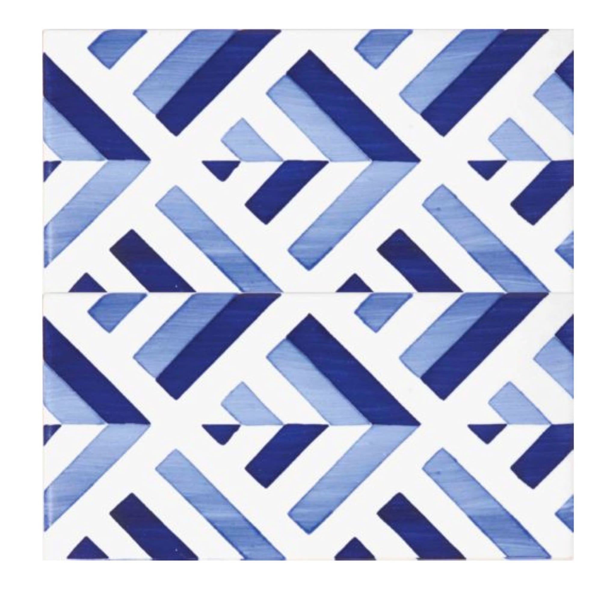 Set of 25 Bauhaus Blue Type 9 Tiles - Main view