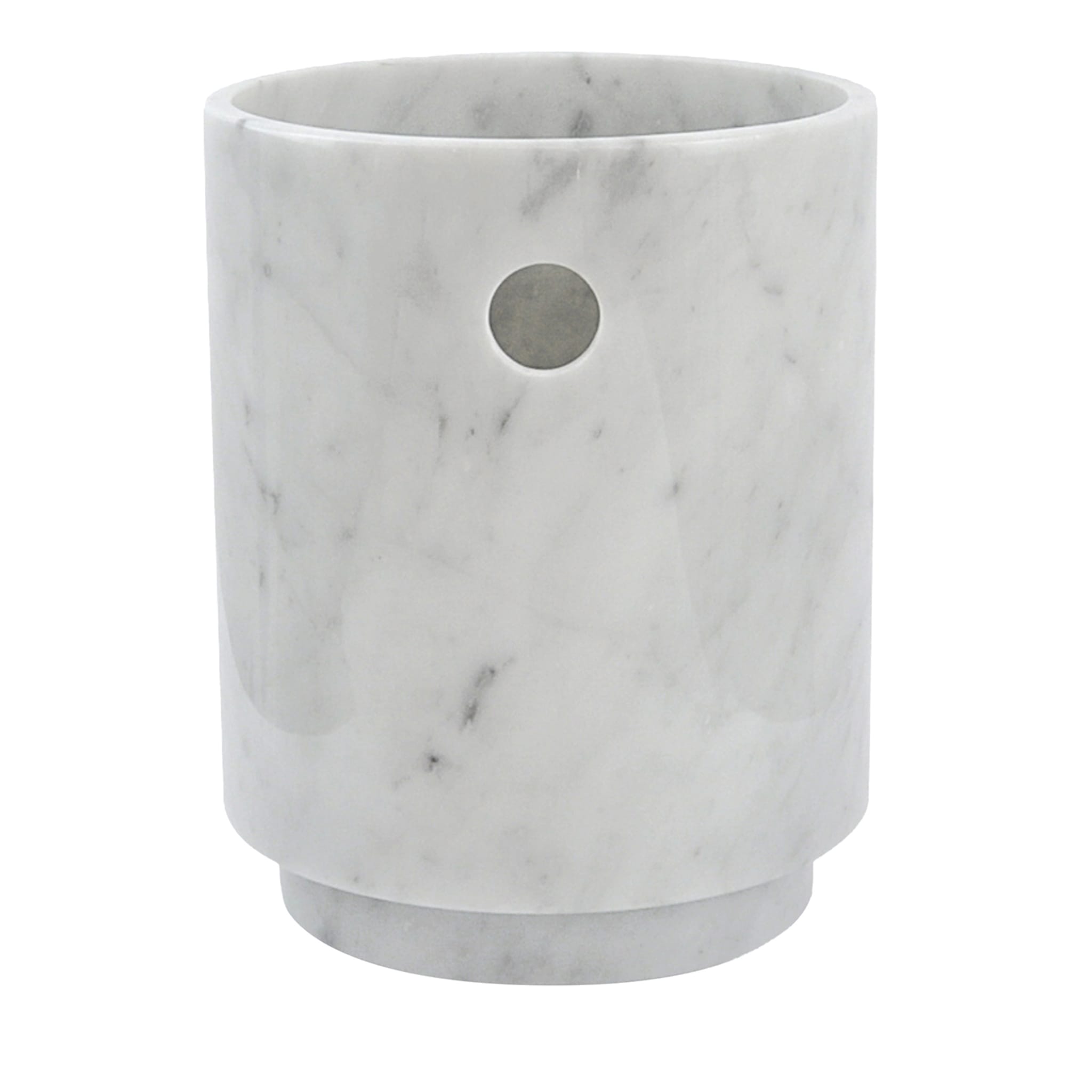 Rounded People In White Carrara Marble Glacette - Main view