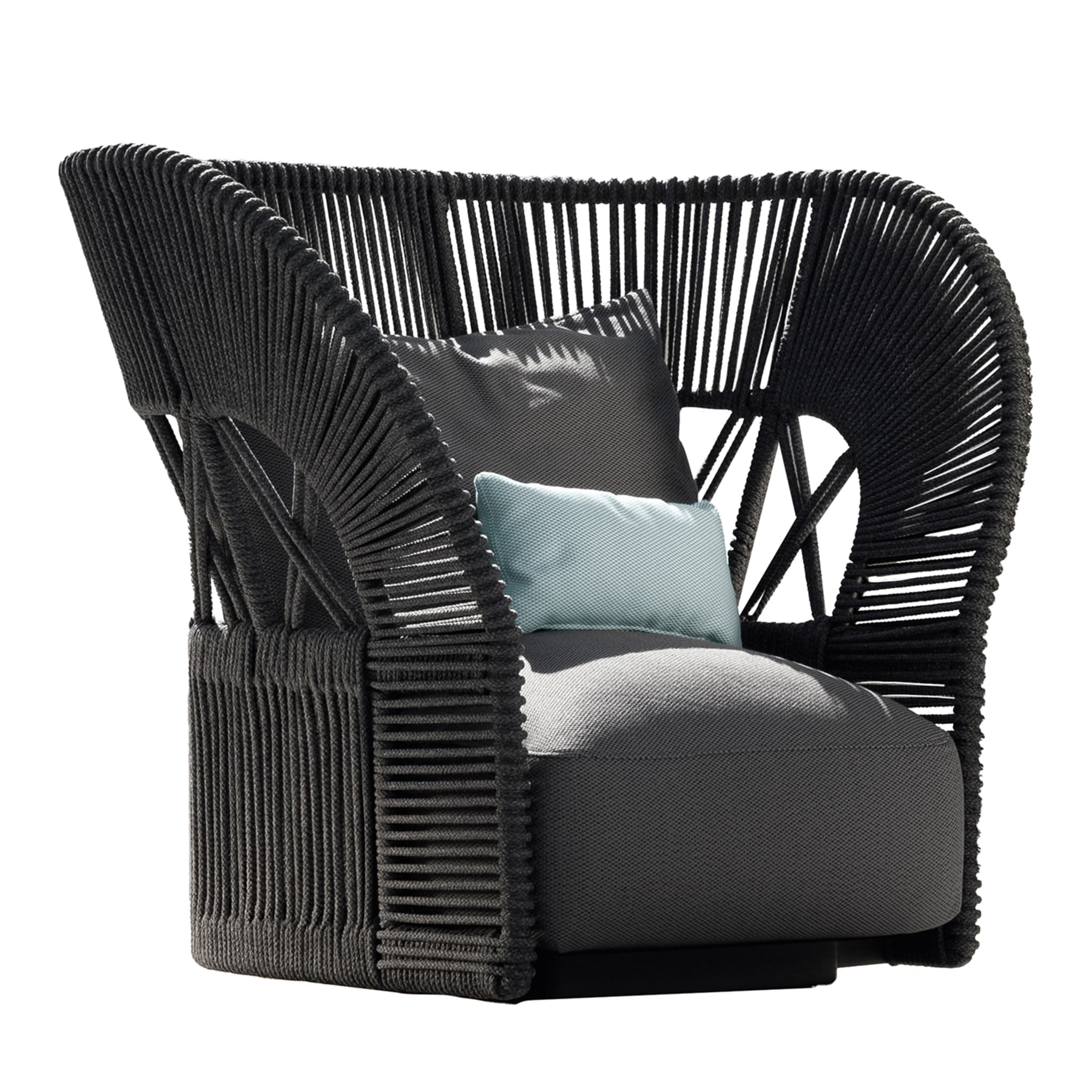 Cliff Deco Gray Lounge Armchair by Ludovica & Roberto Palomba - Main view
