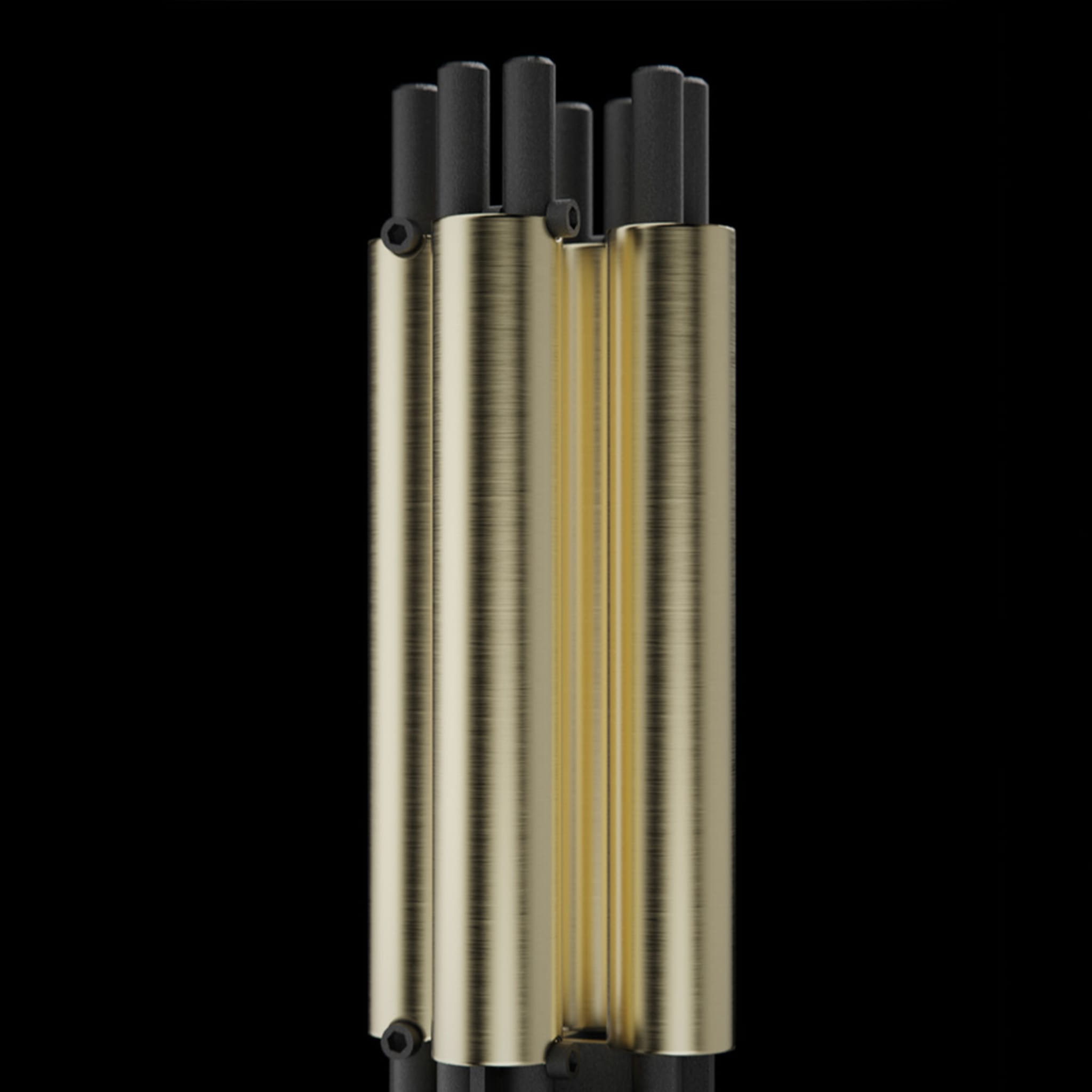 ED001 Black and Brass Fireplace Tools - Alternative view 2