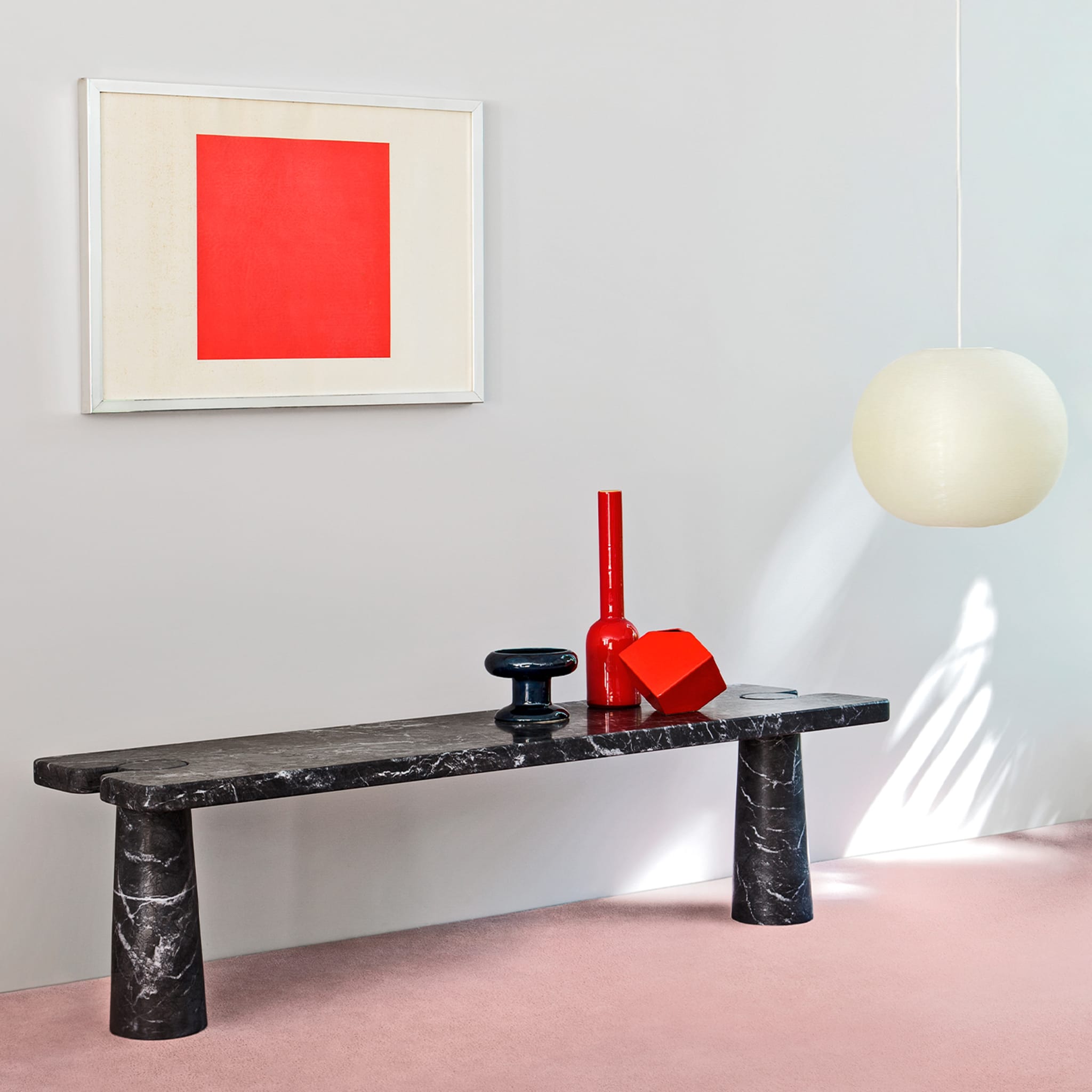 Eros Gray Carnico Rectangular Coffee Table by Angelo Mangiarotti - Alternative view 1