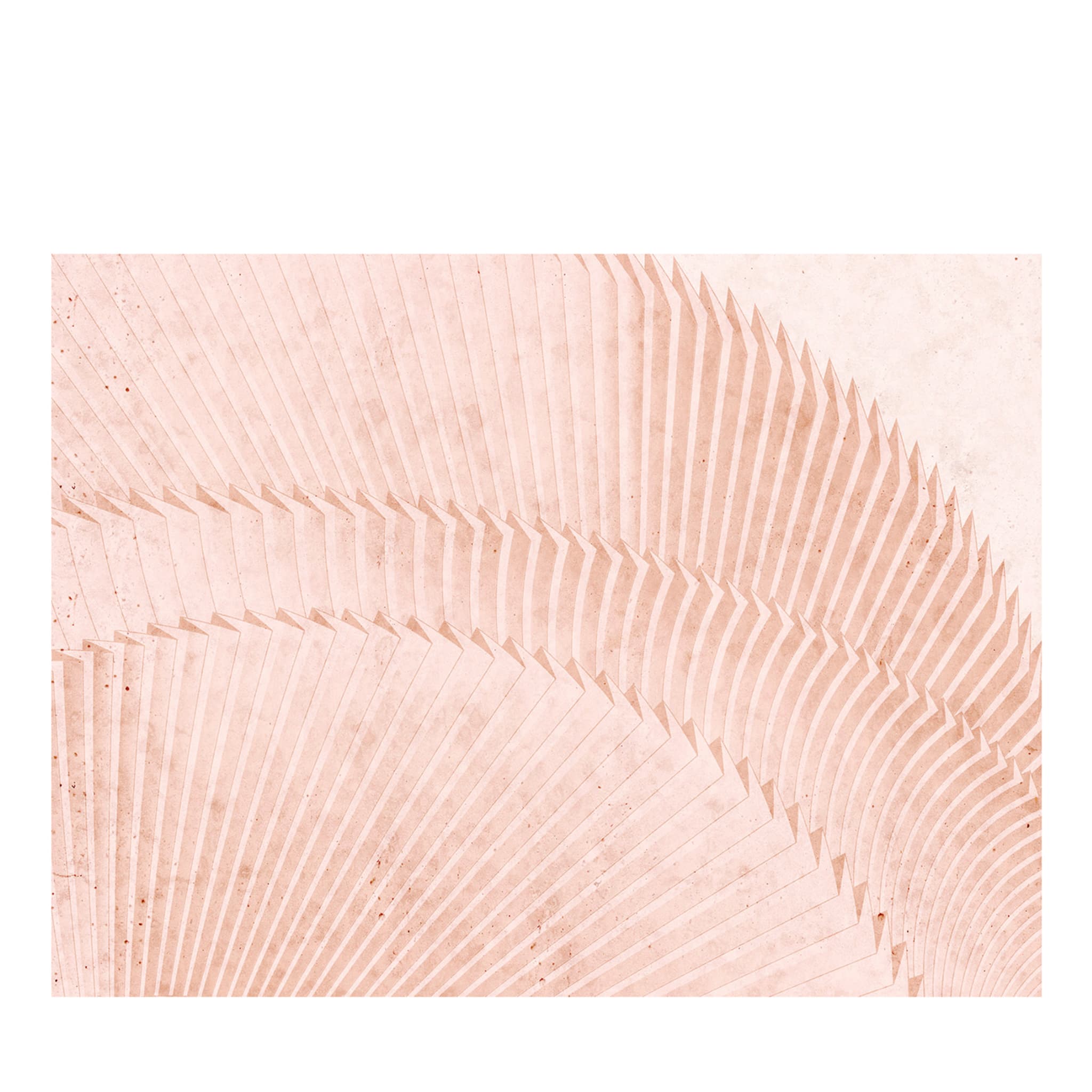 Papel pintado plisado horizontal Abanico rosa - Vista principal