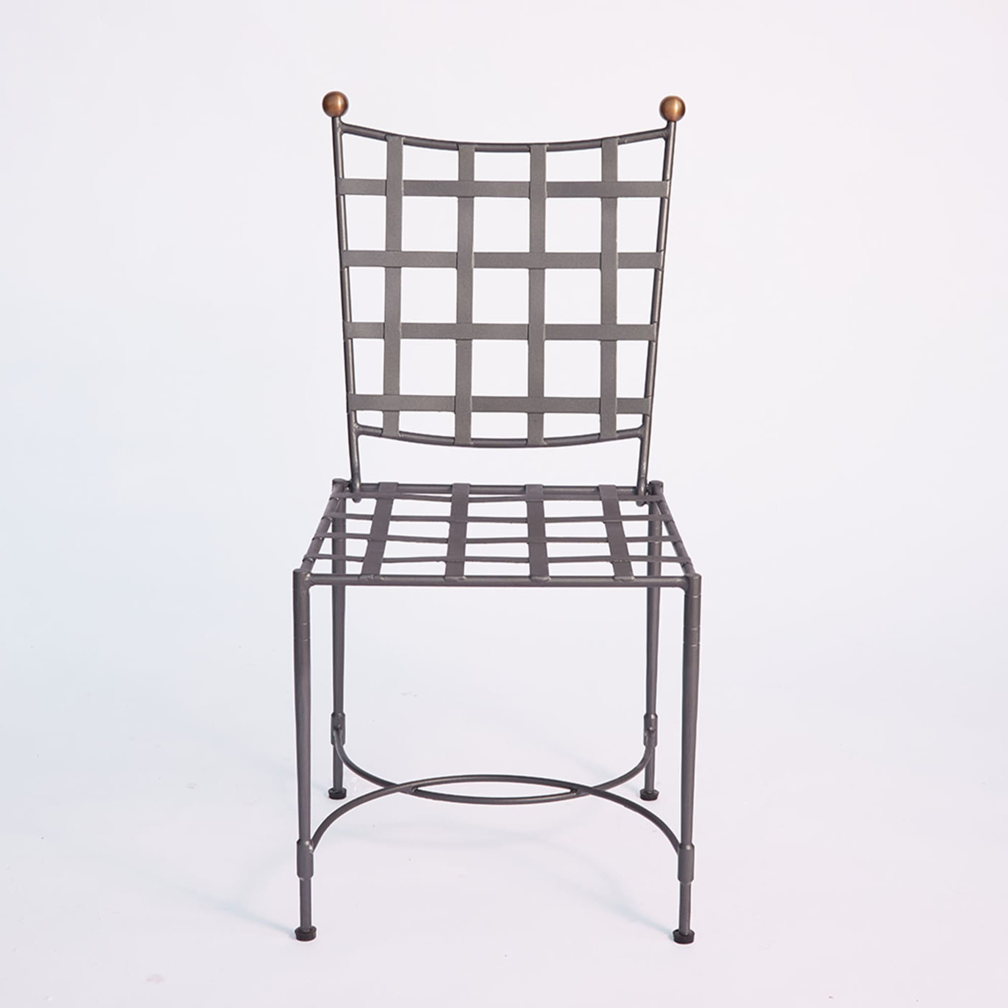 Crossweave Cushioned Wrought-Iron Chair  - Alternative view 1
