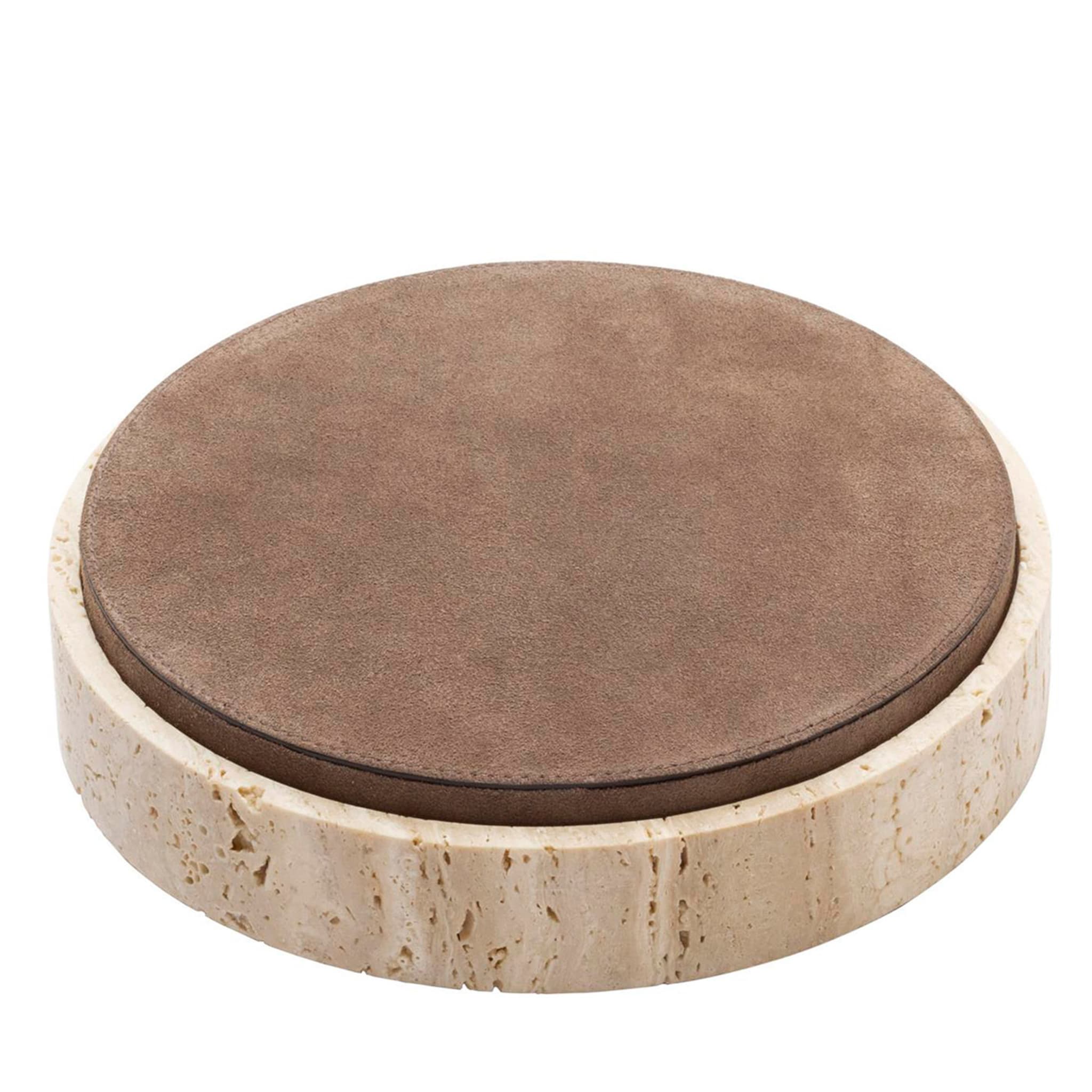 Giza Leather & Marble Round Box #11 - Main view