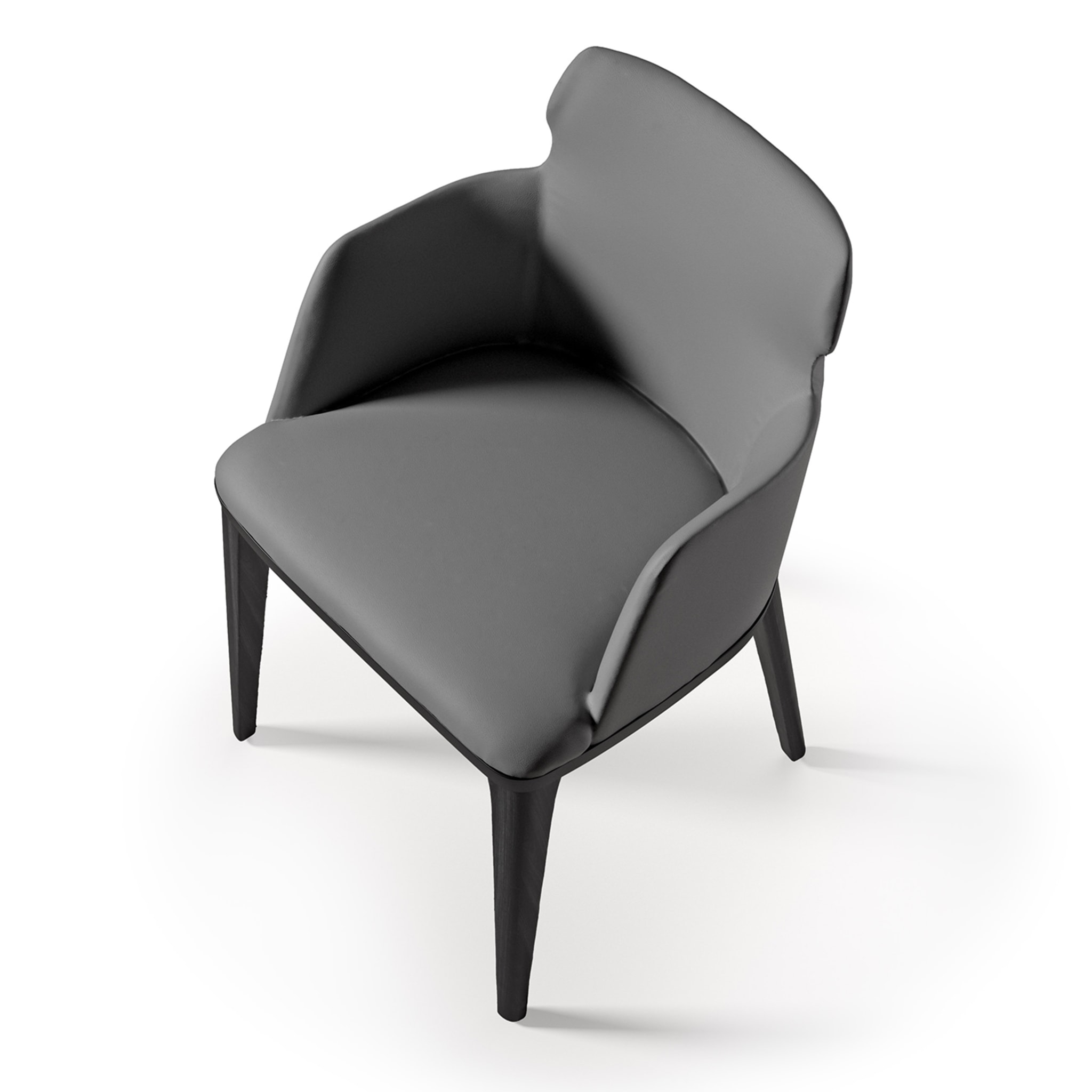Shape Gray Leather Chair - Alternative view 2
