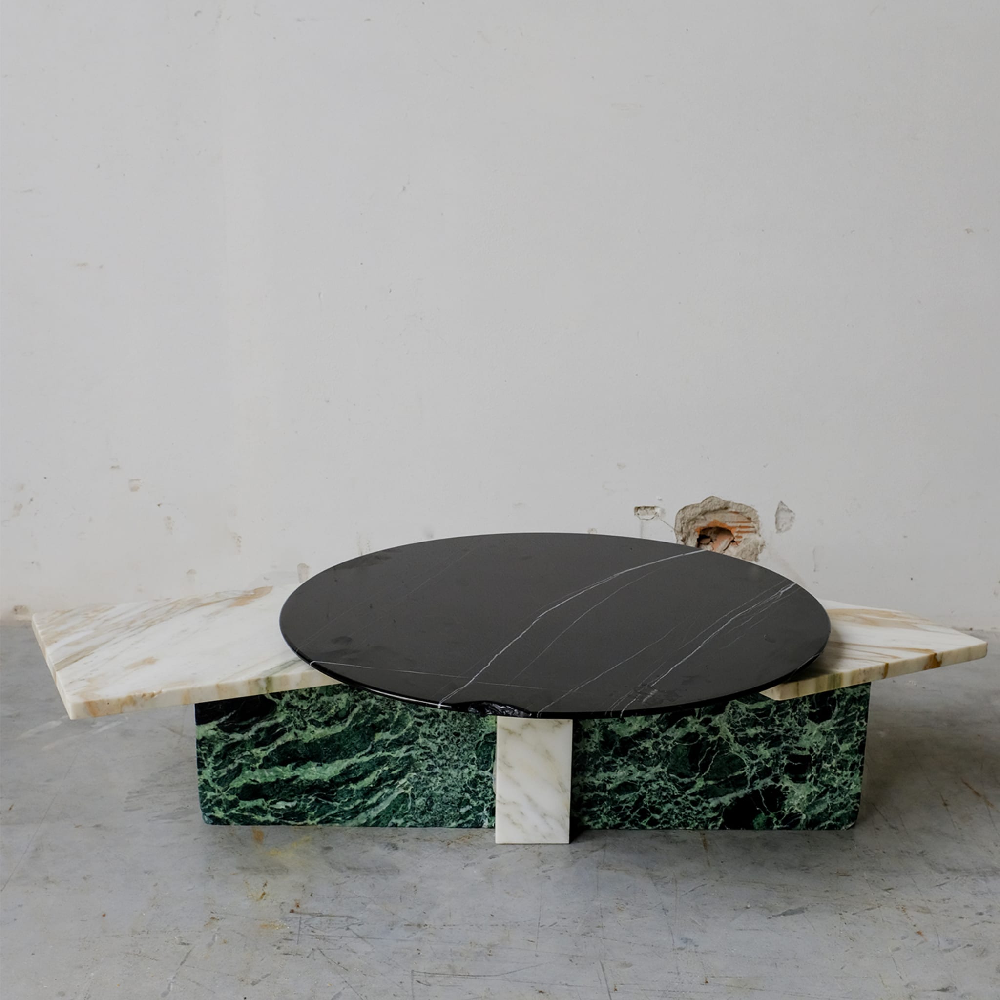 Table basse en marbre Verde Alpi - Vue alternative 1