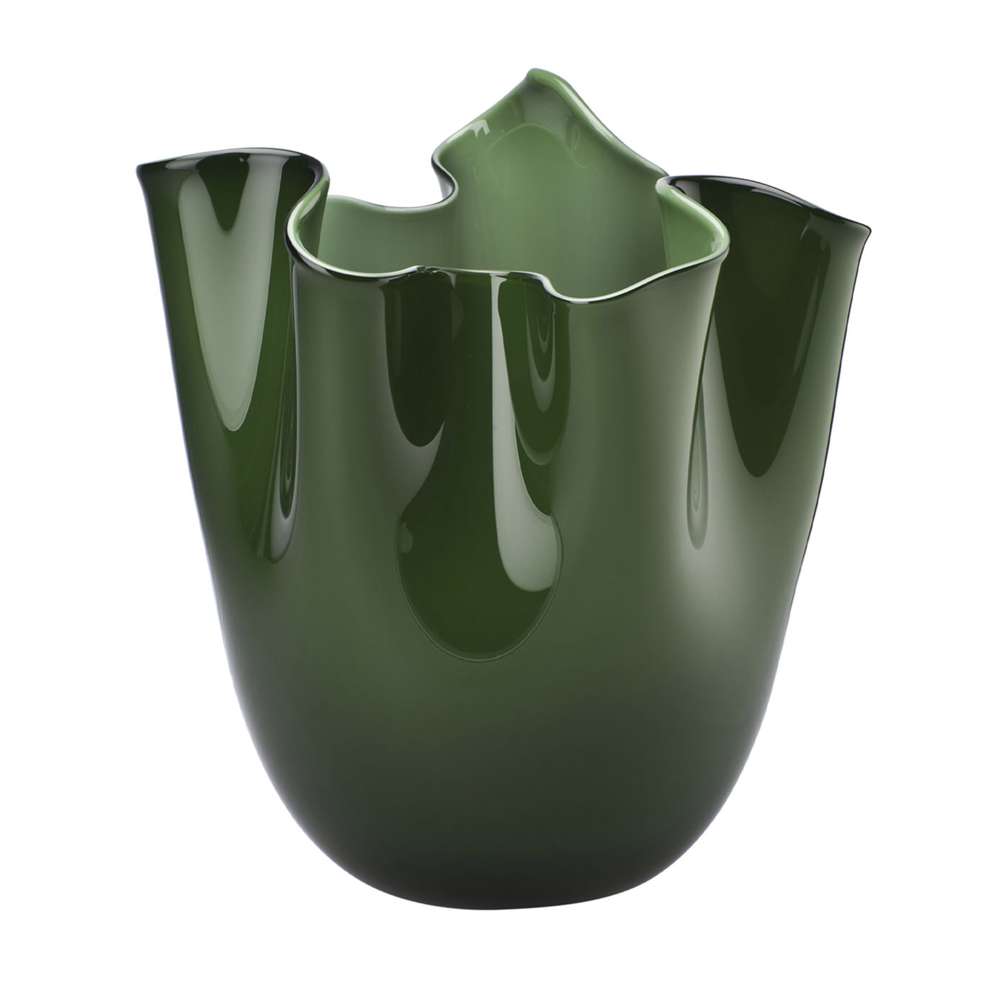Fazzoletto Apple Green Vase by Paolo Venini and Fulvio Bianconi - Main view