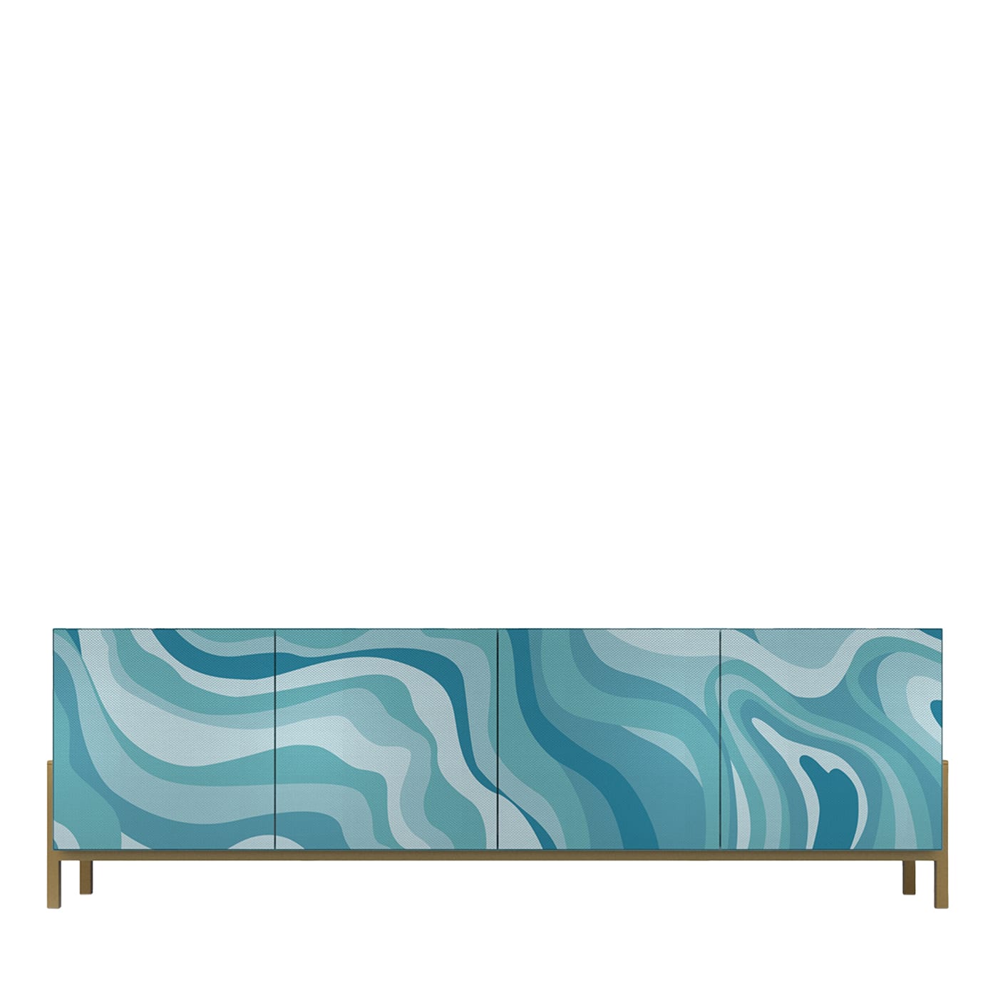 Sharp Blue Waves Sideboard - Momenti