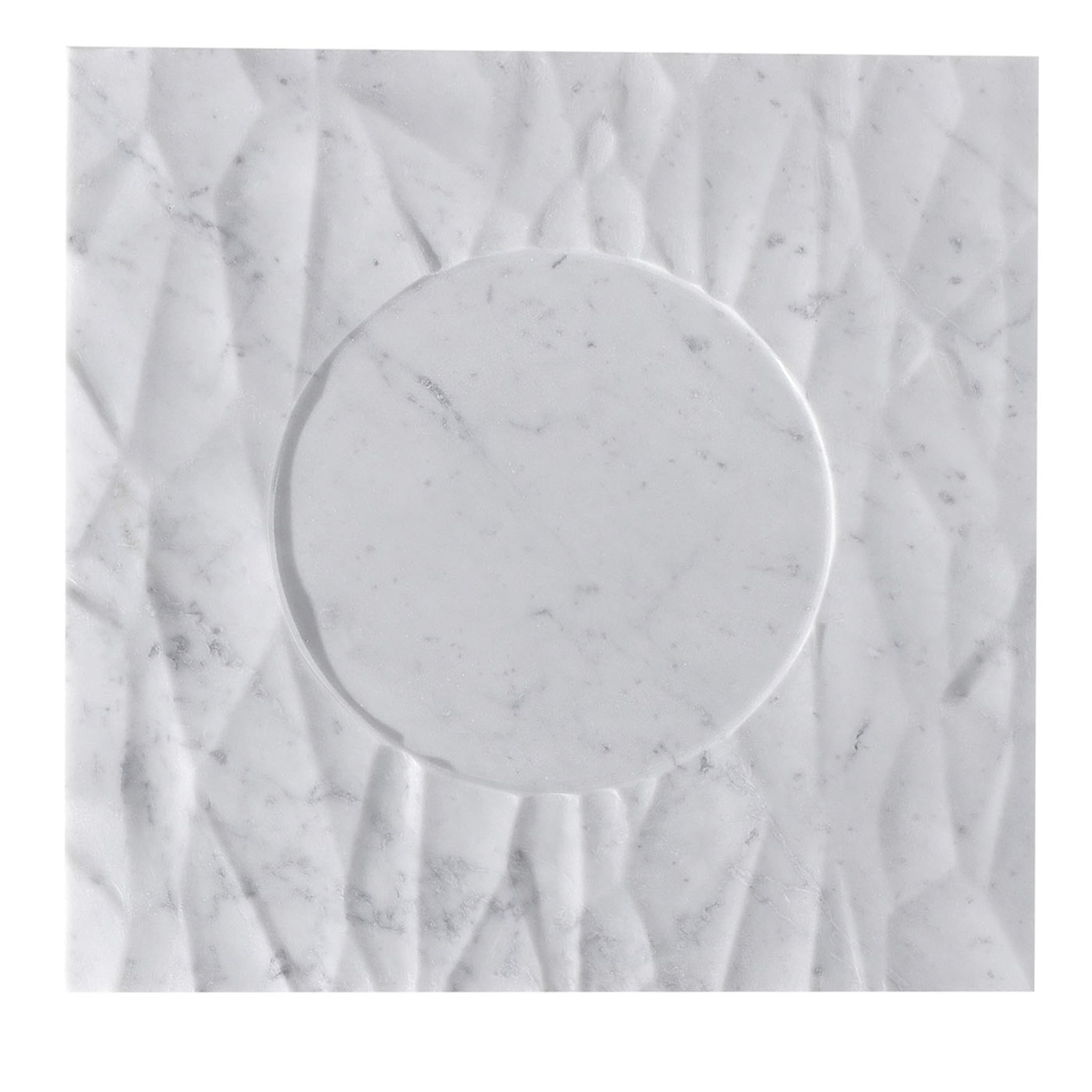 Palermo White Carrara Marble Q Plate - Main view