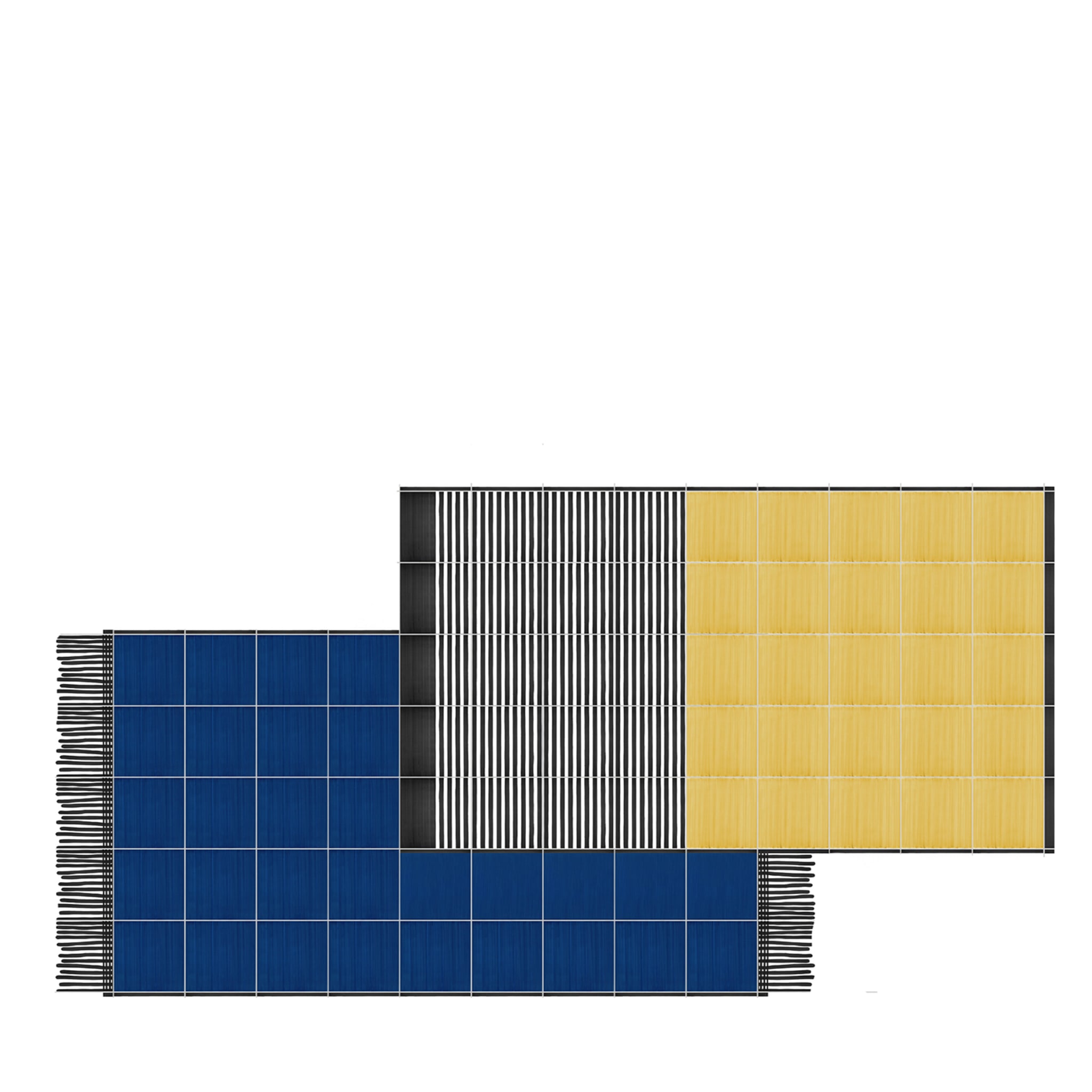 Tapis Composition en céramique bleue et jaune de Giuliano Andrea dell'Uva 300 x 180 - Vue principale