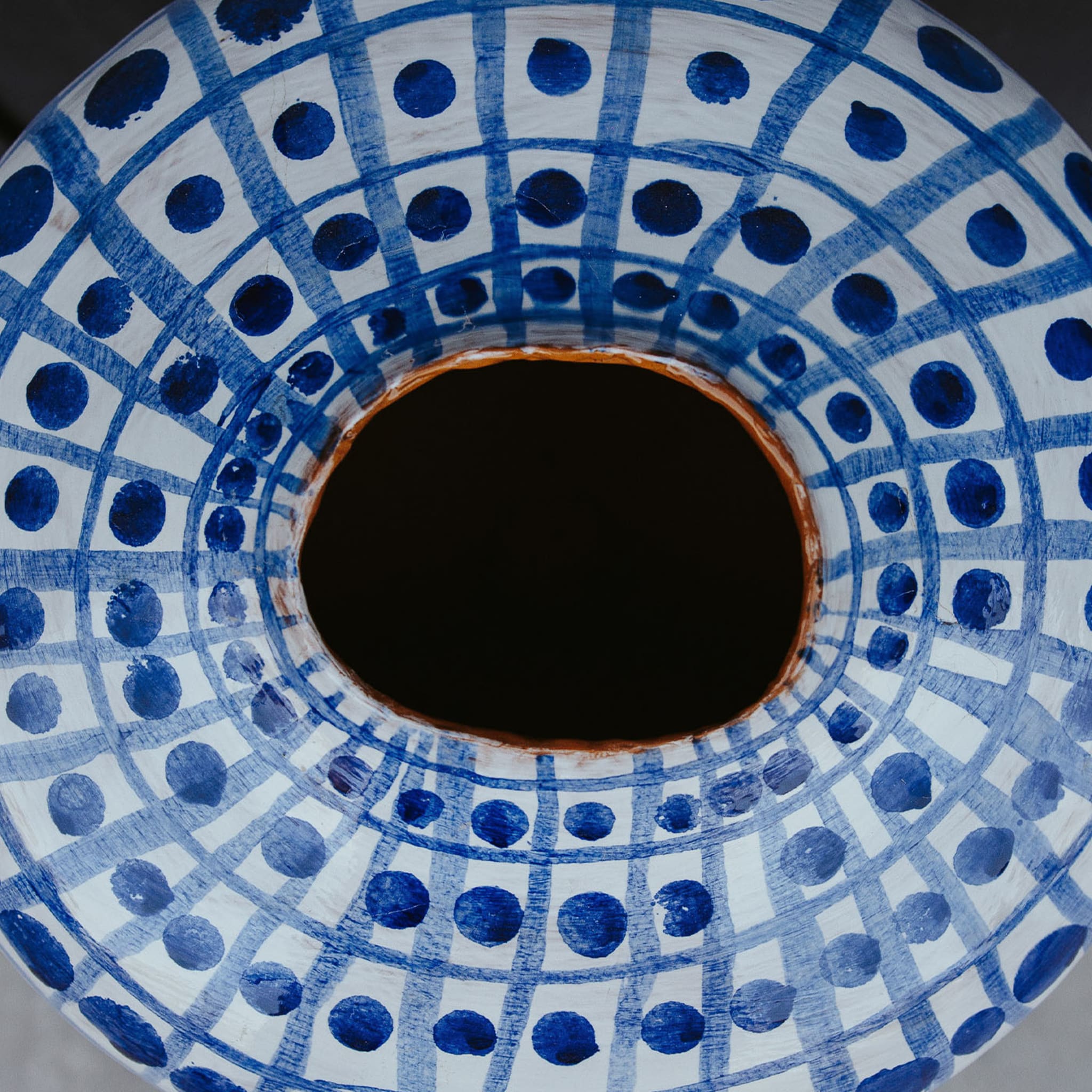 Cobalt Blue Big Dots Vase - Alternative view 2