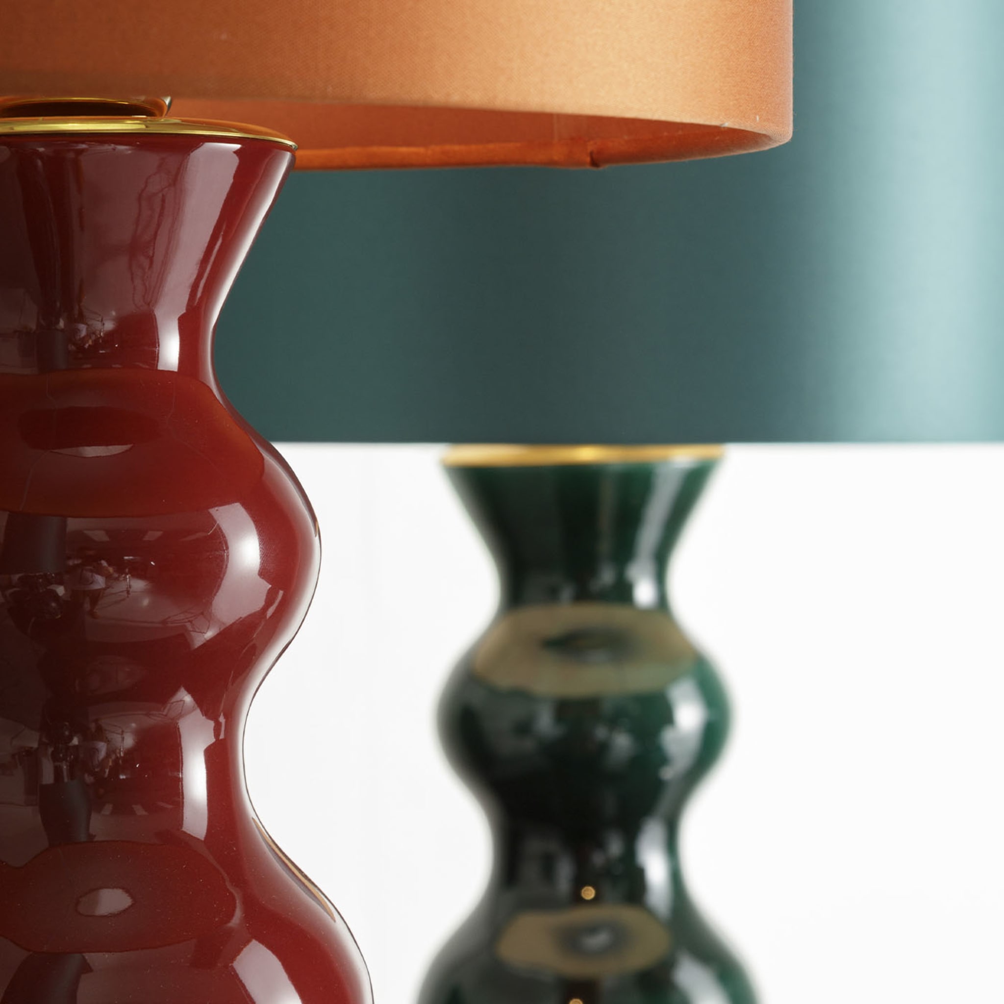 CL2122/RO Allegra Red & Orange Table Lamp - Alternative view 1