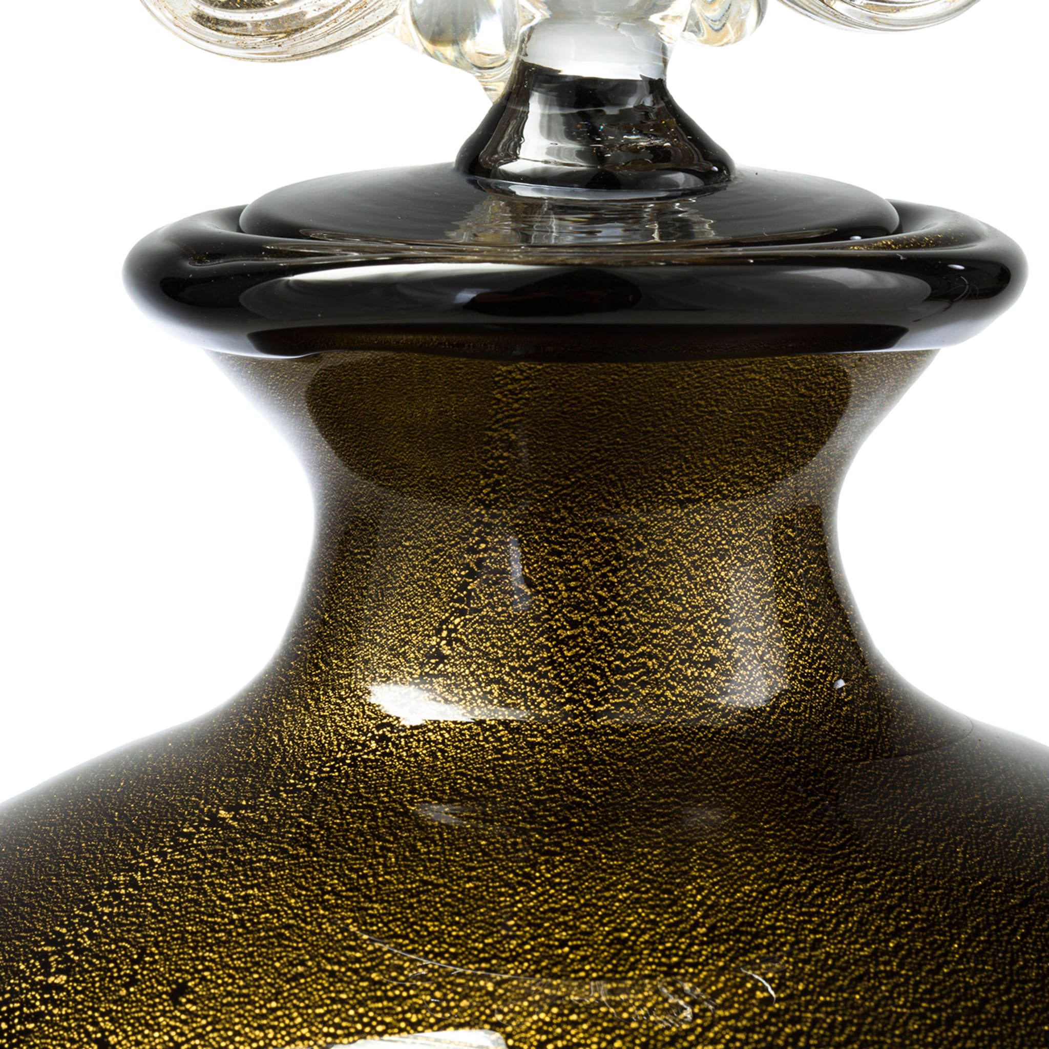 Stmat 24K Black & Gold Footed Vase with Lid - Alternative view 3