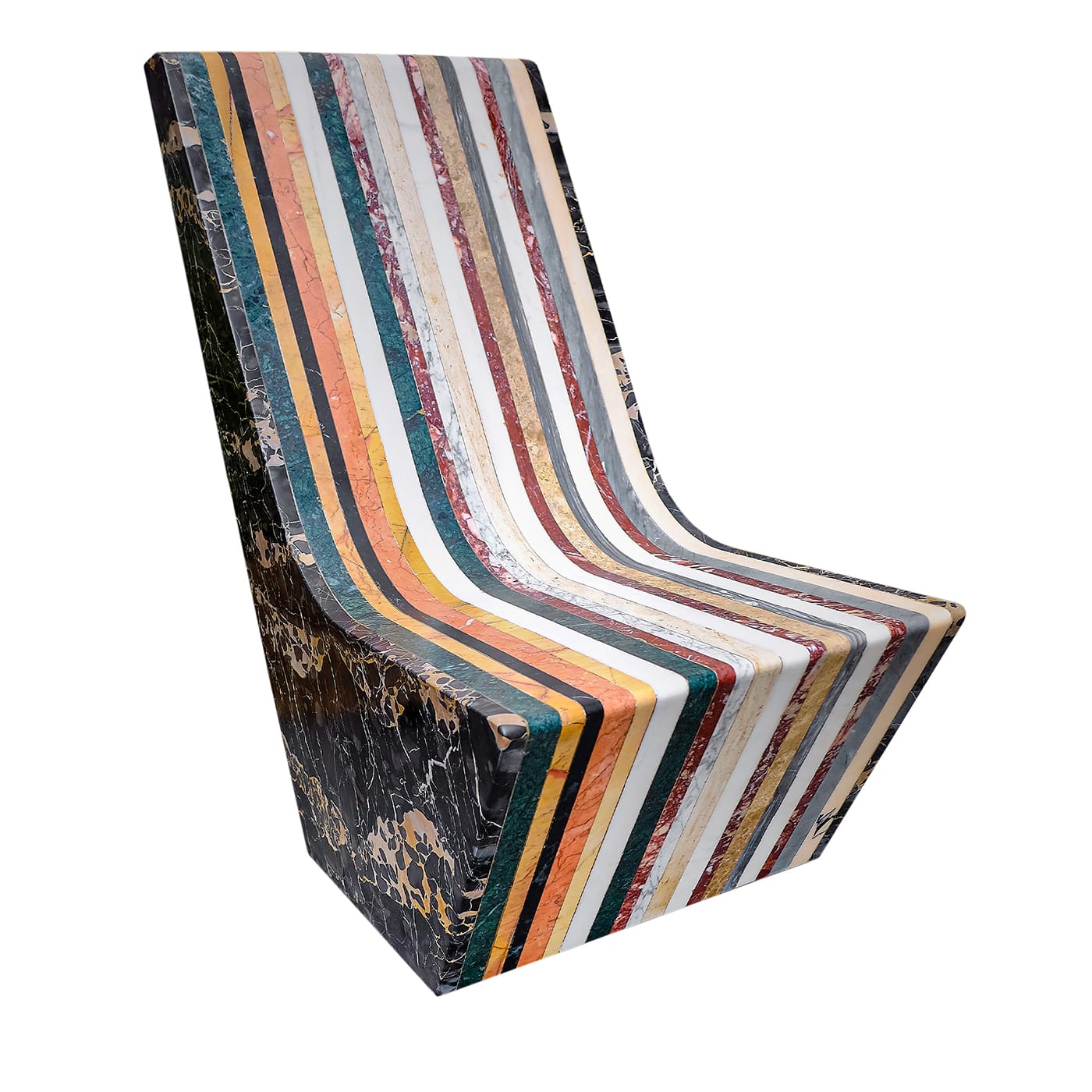 Матрёшка Small Polychrome Marble Chair by M. Nocchi & G. Tazzini - UpGroup