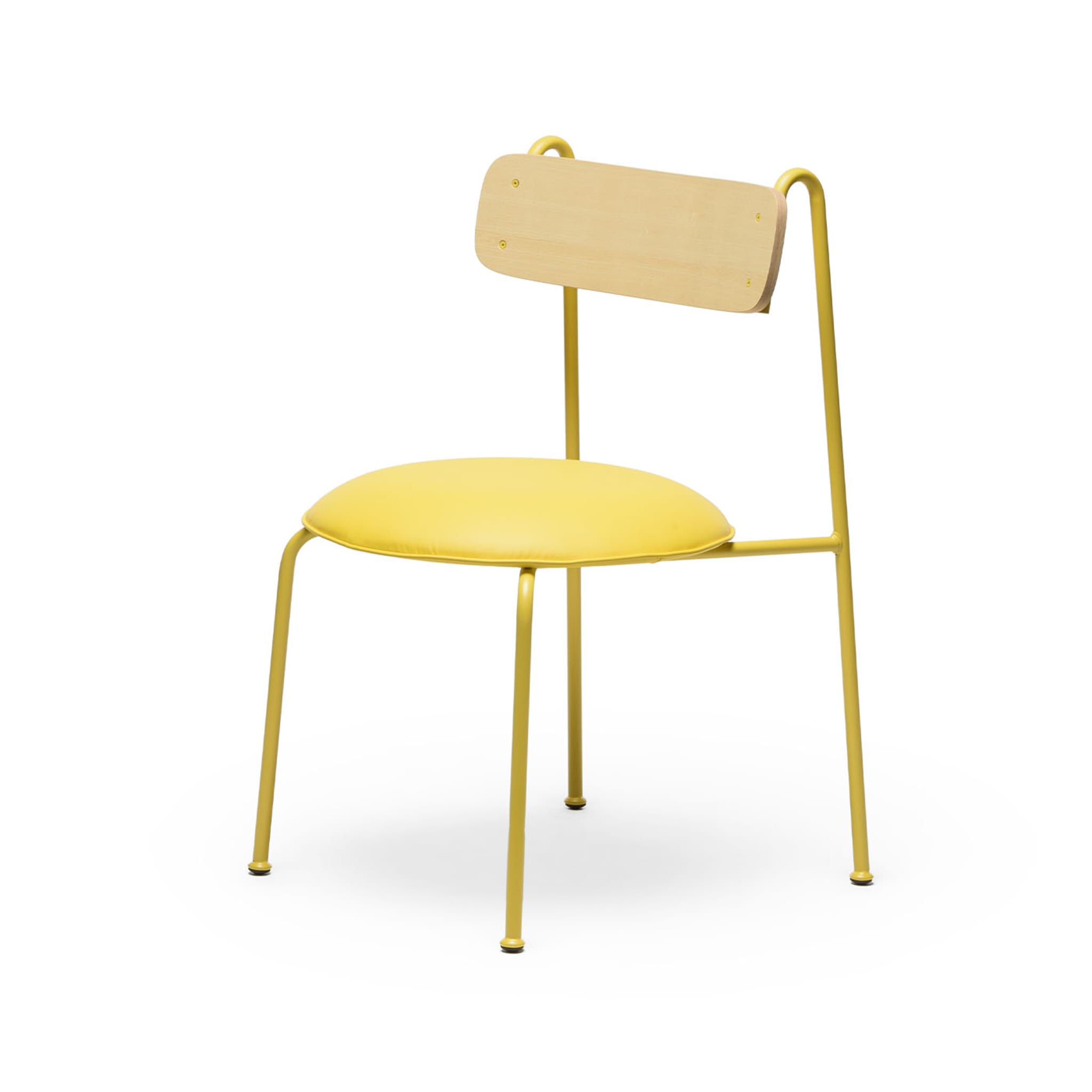 Lena S Yellow And Natural Ash Chair By Designerd - Alternative view 3