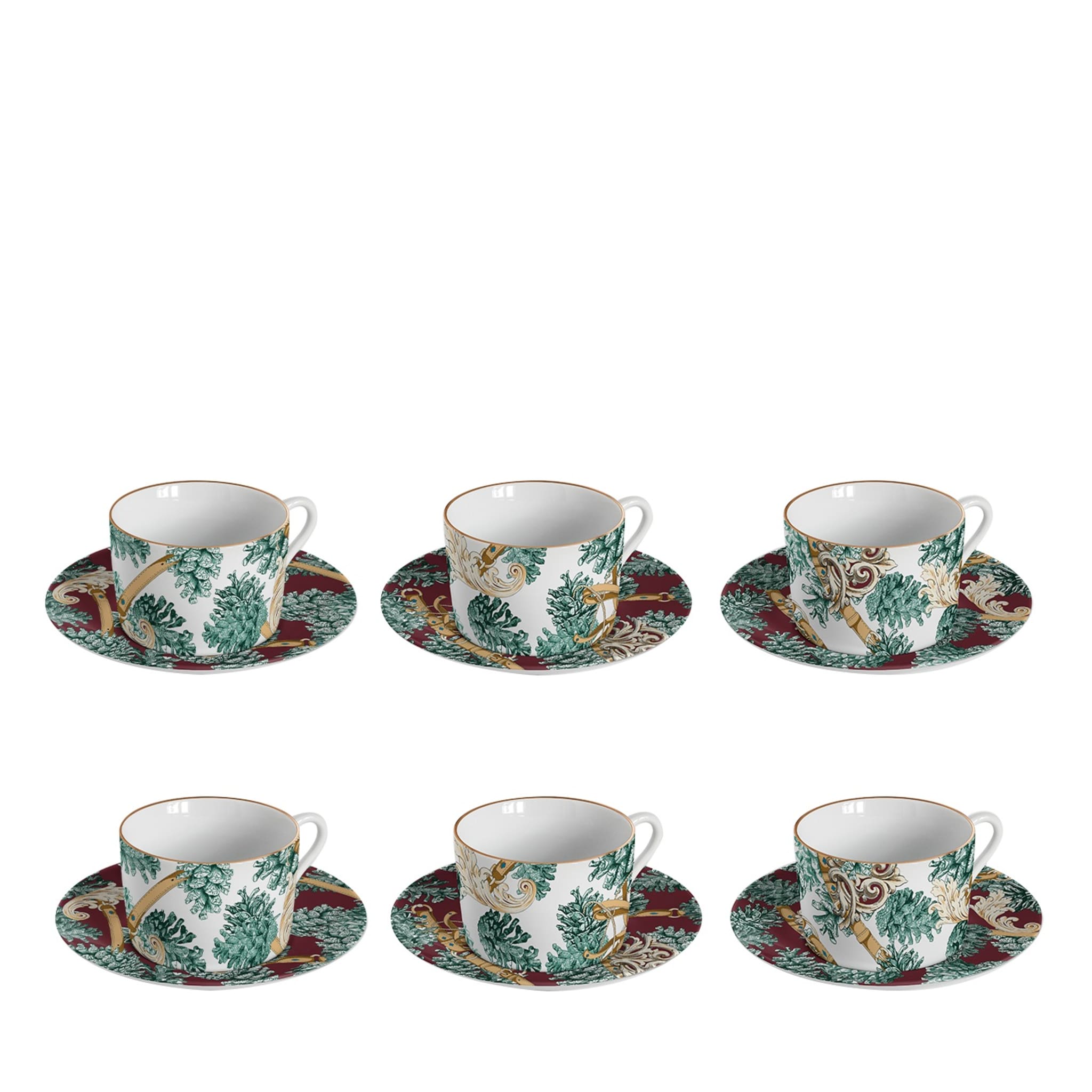 The Big White Set of 6 Tea Cups - Main view
