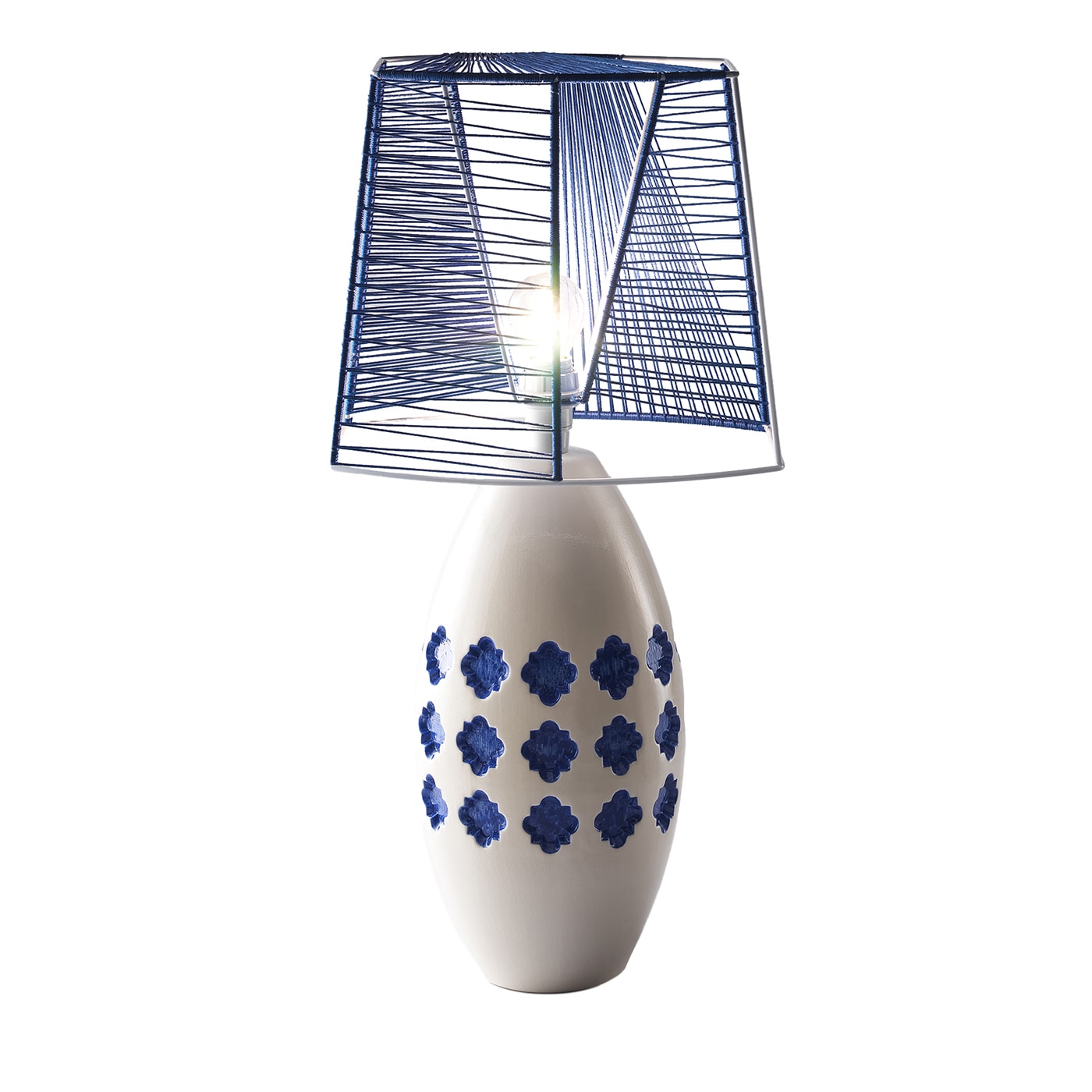Electric-Blue Table Lamp by M.A. Taticchi & Giacomo Benedetti - Materia Ceramica