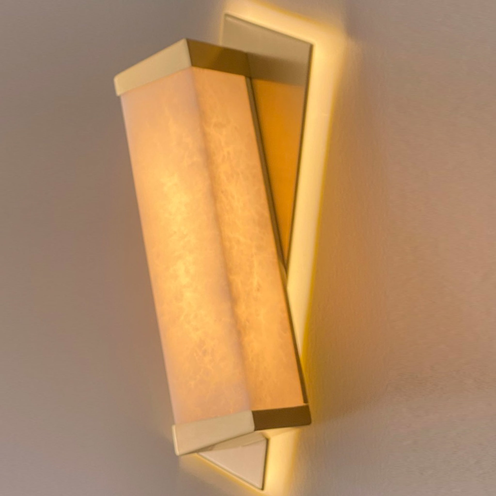 "Offset" Wall Sconce in Satin Brass - Alternative view 3