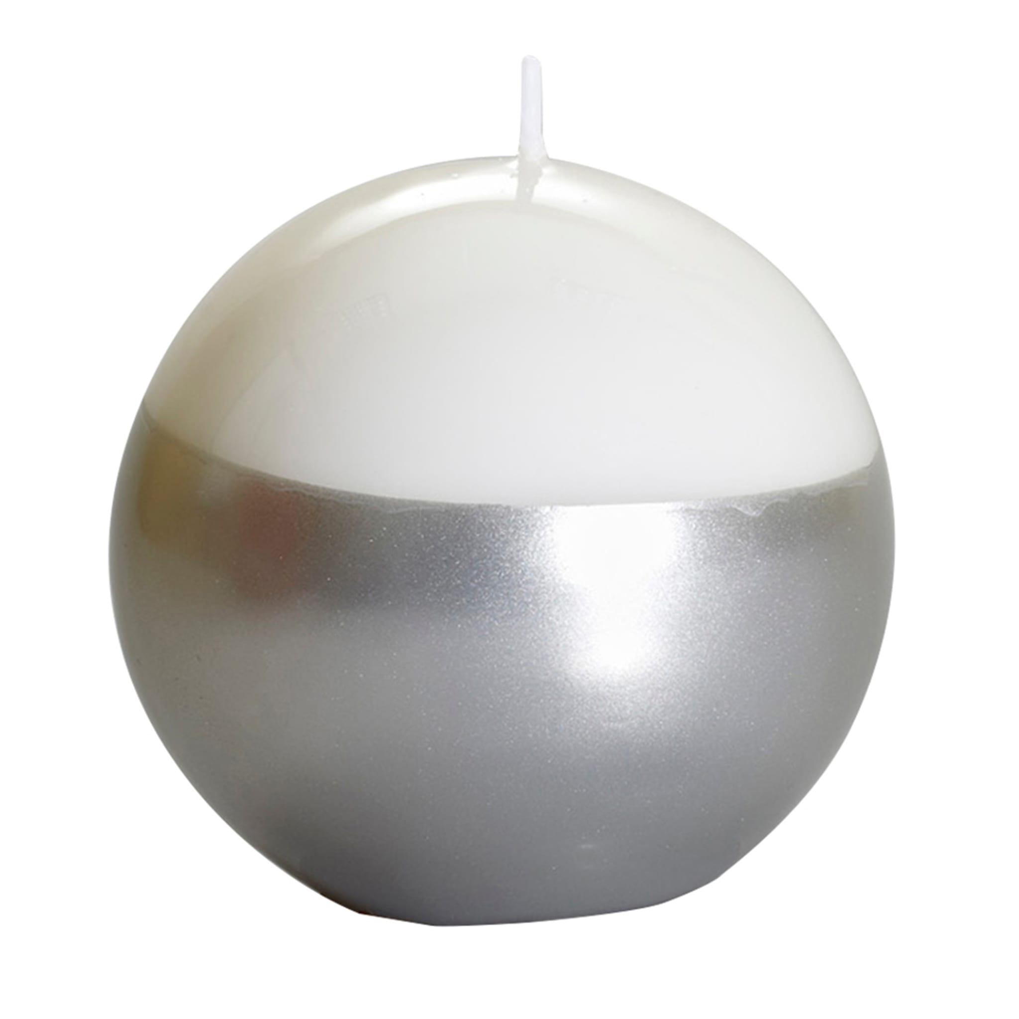 Meloria Spherical White and Silvery Candle/d.150 - Main view