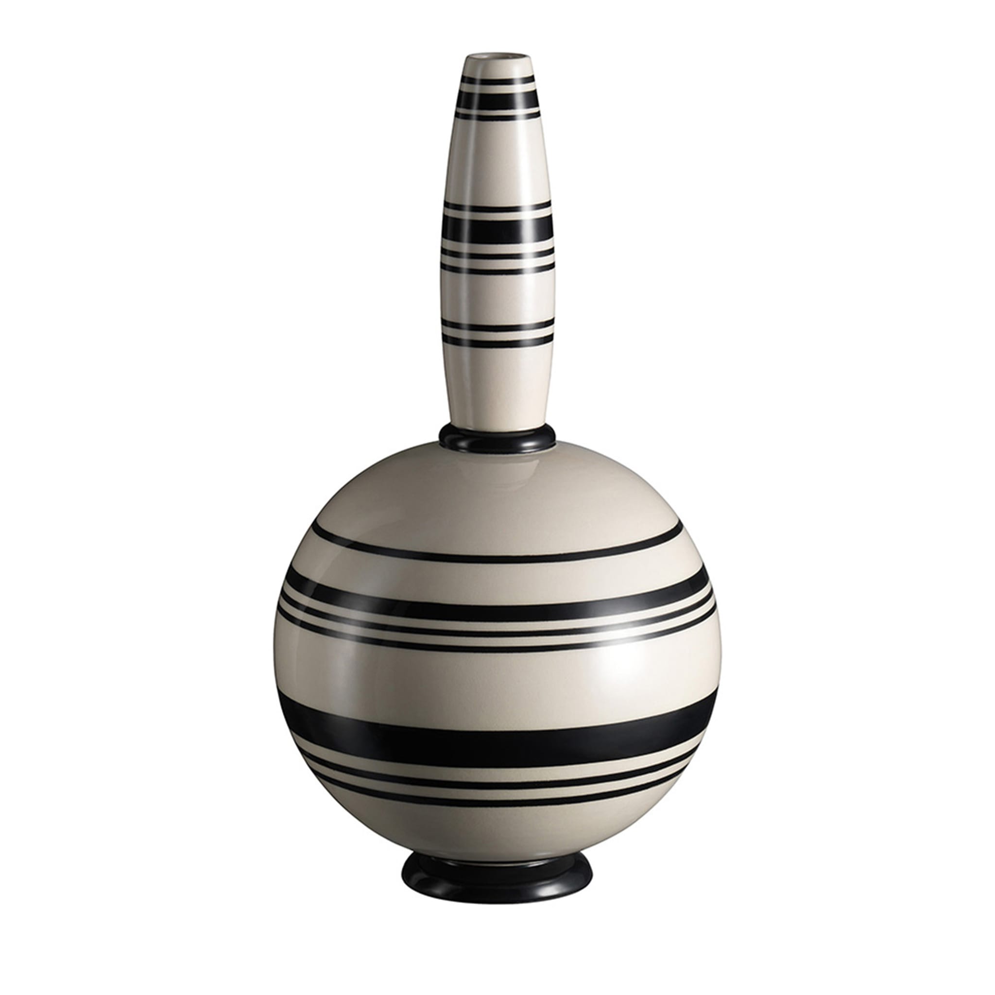 Ampula Weiß und Schwarz Vase von Ugo La Pietra - Hauptansicht