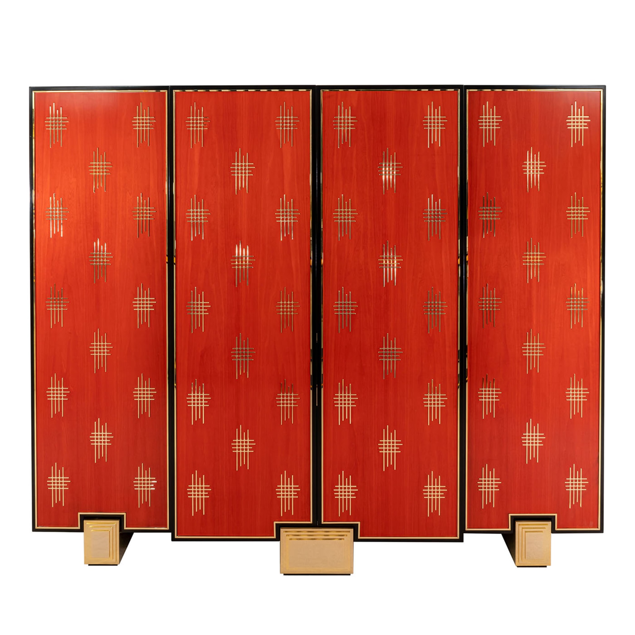 Red Bolivar Wood Bar Cabinet - Main view