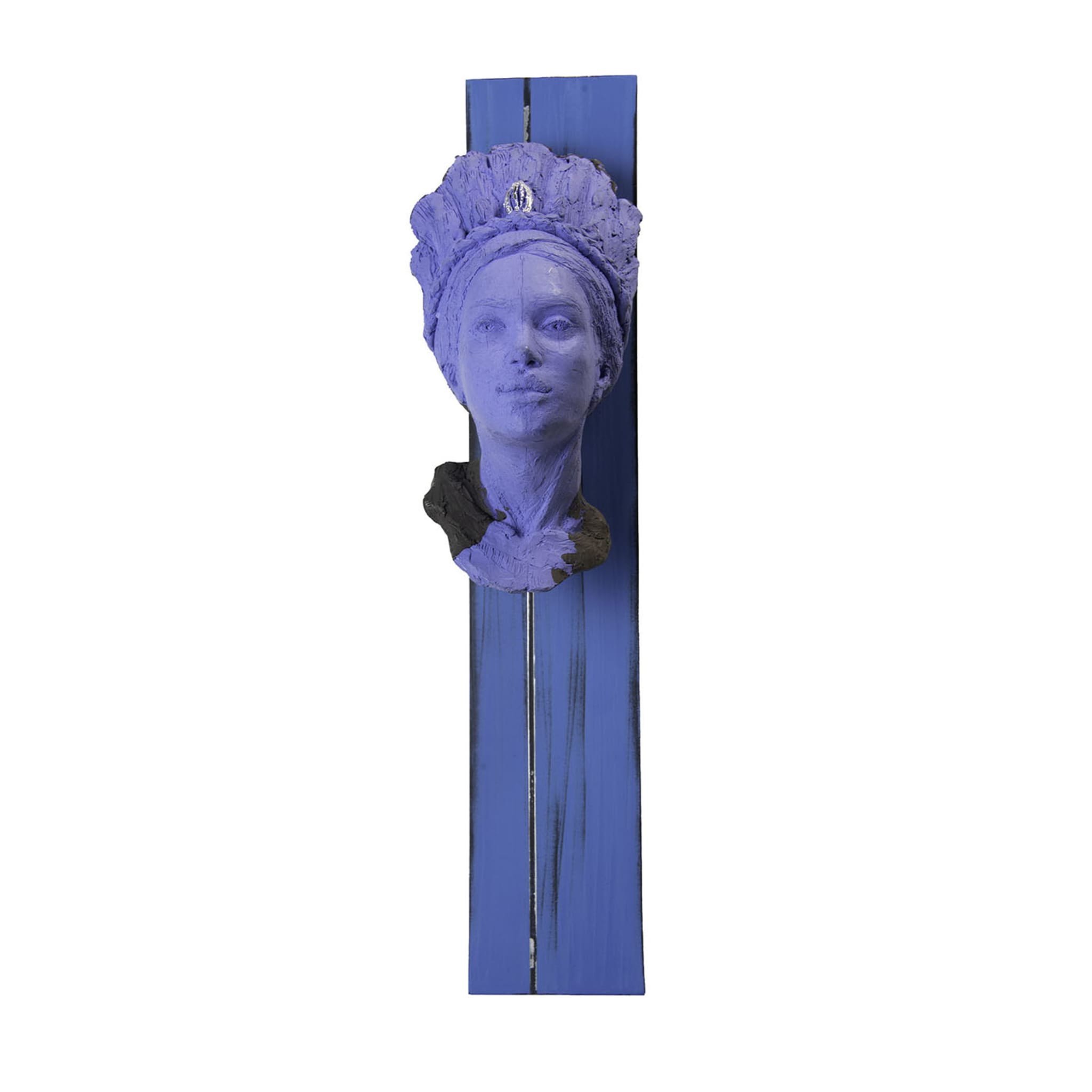 Sculpture bleue Matrilineare I - Vue principale