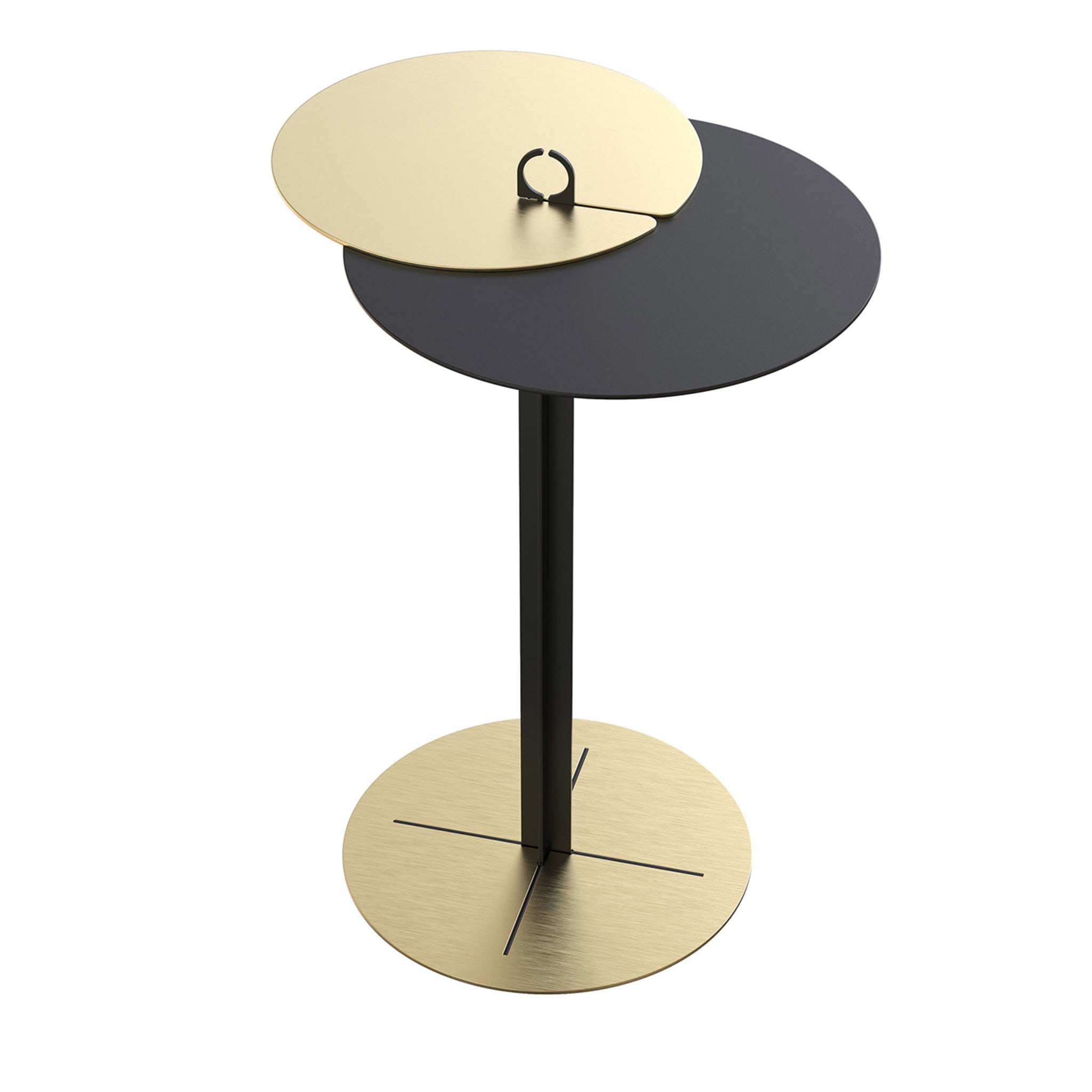 ED021 Black and Brass Side Table - Main view