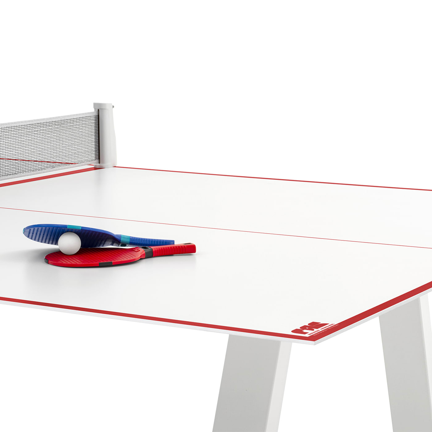 Grasshopper Outdoor White Ping Pong Table by Basaglia + Rota Nodari - Fas Pendezza
