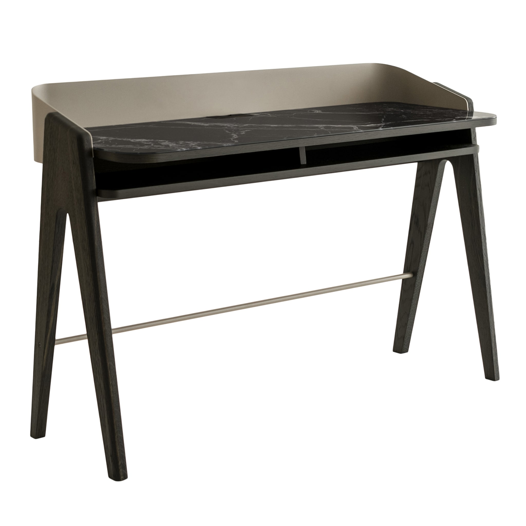 Bavero Breccia Imperiale Schreibtisch mit Marmor- und Eichenholz-Effekt - Hauptansicht
