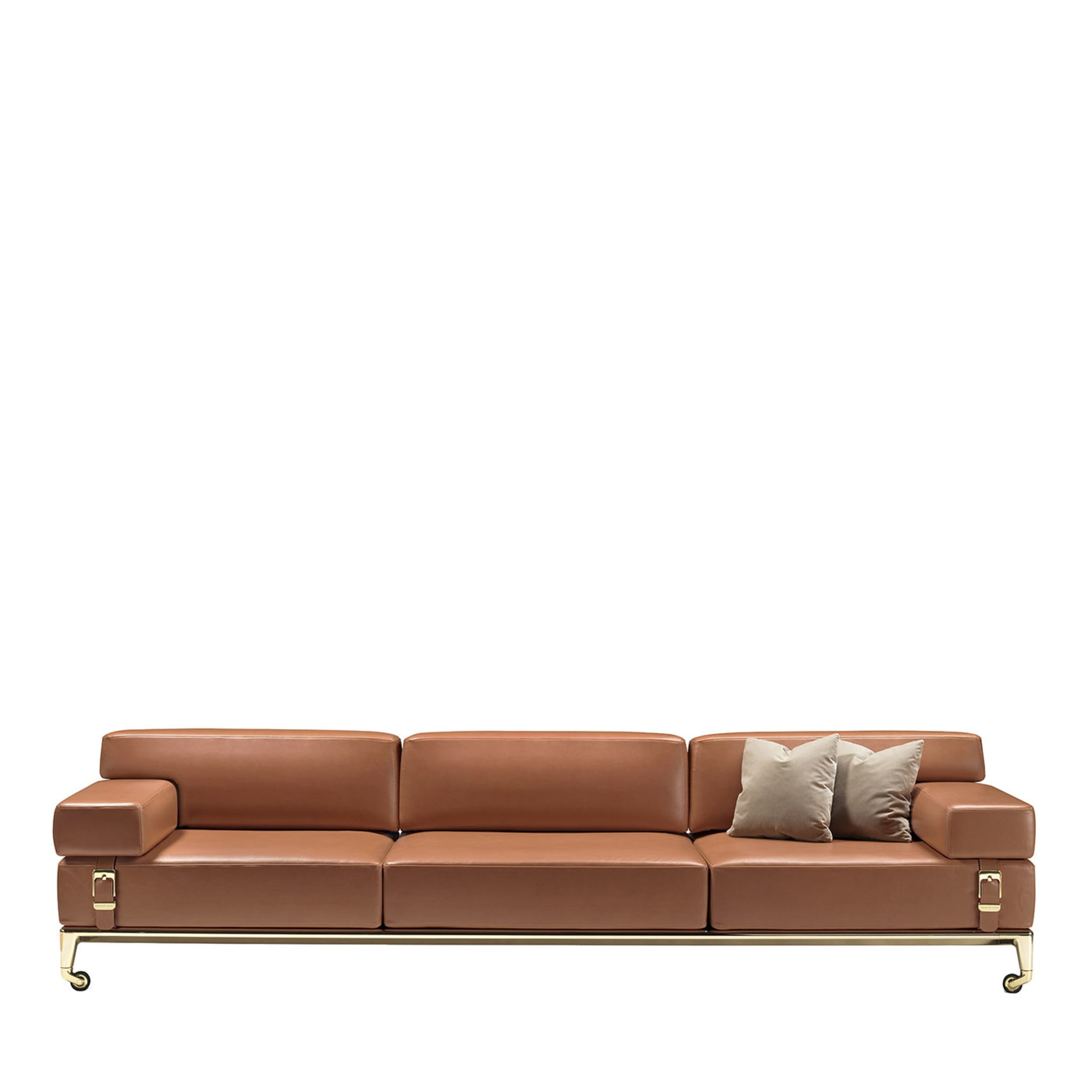 Shaker 3-Seater Orange Sofa by Stefano Giovannoni - Main view