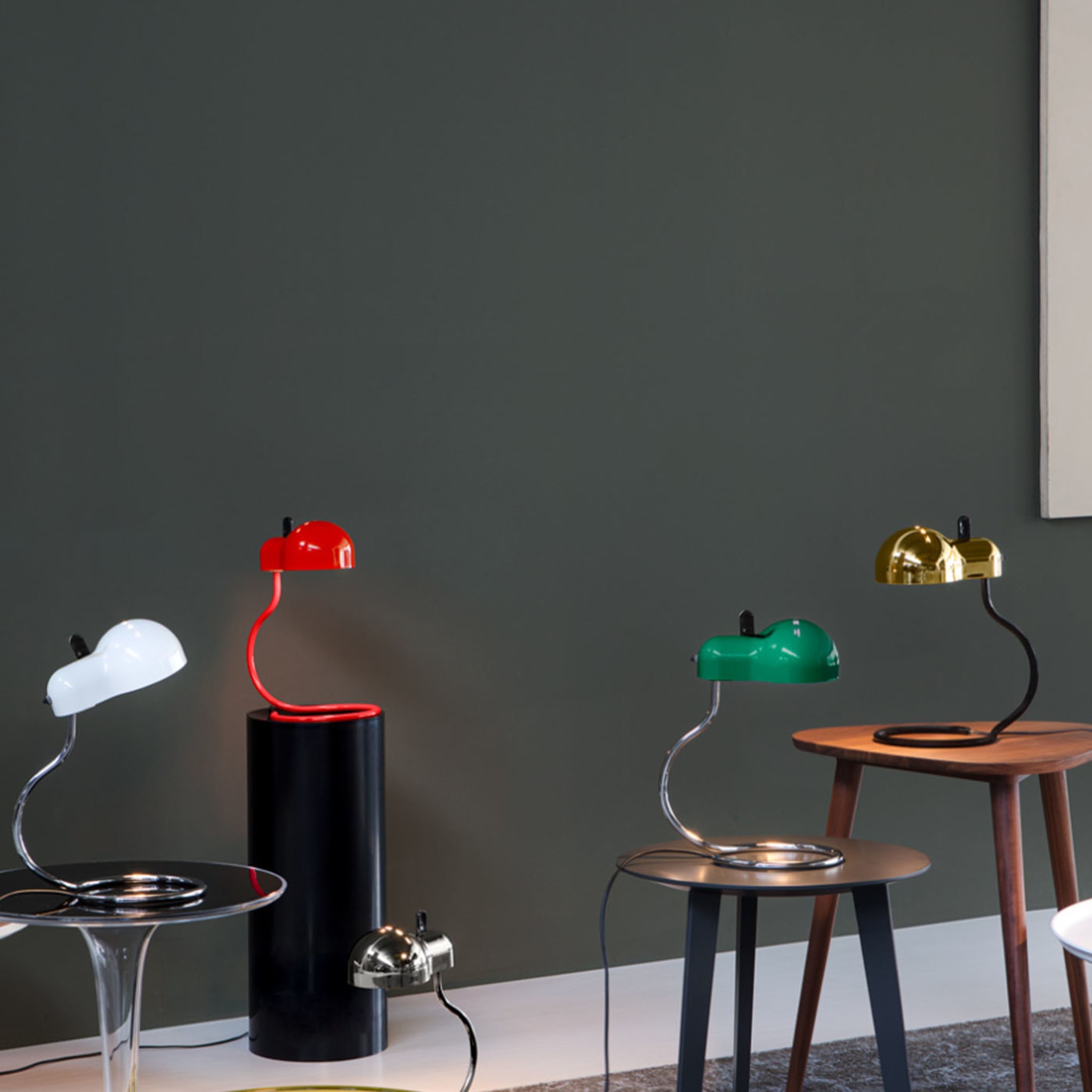 MiniTopo Total Red Table Lamp design by Joe Colombo - Vue alternative 2