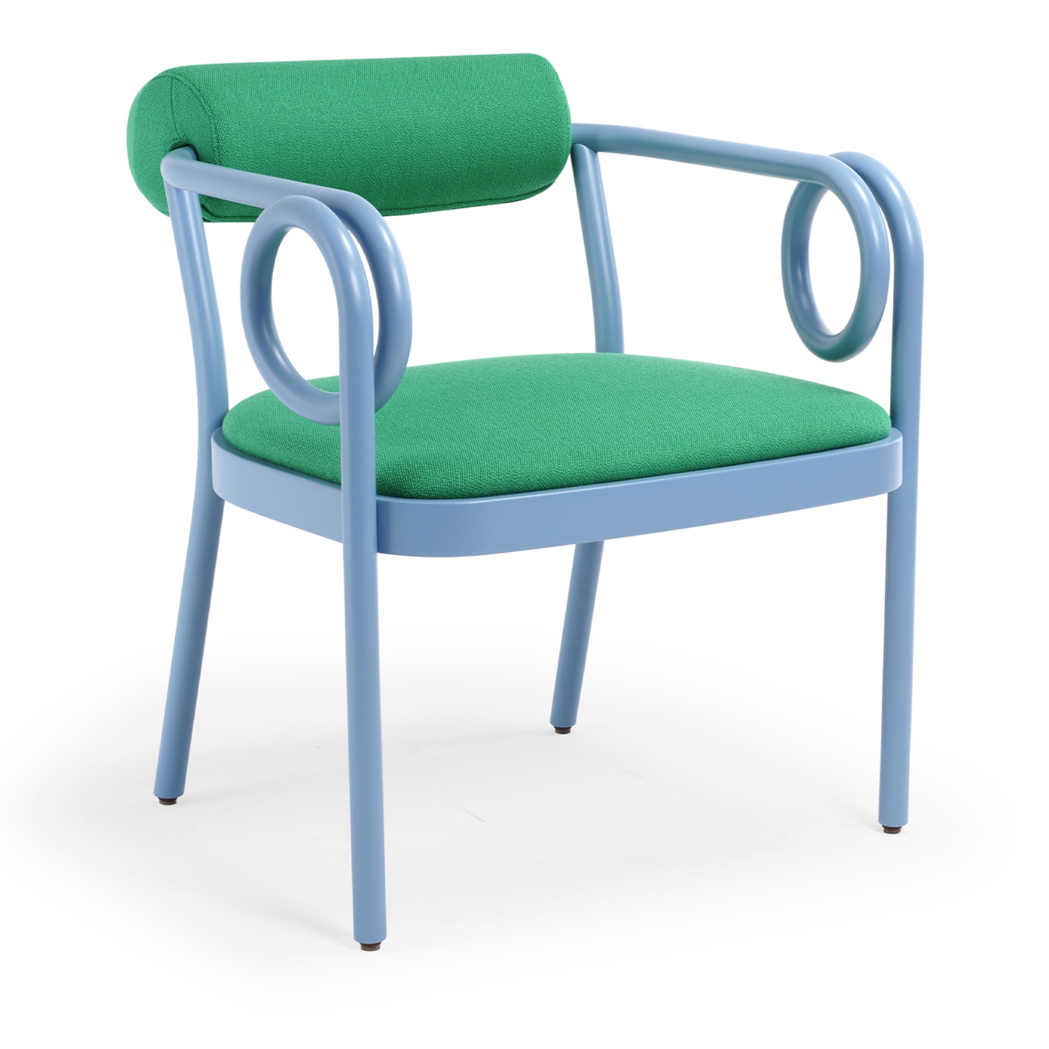 Loop Green & Light Blue Lounge Chair by India Mahdavi - Alternative view 1