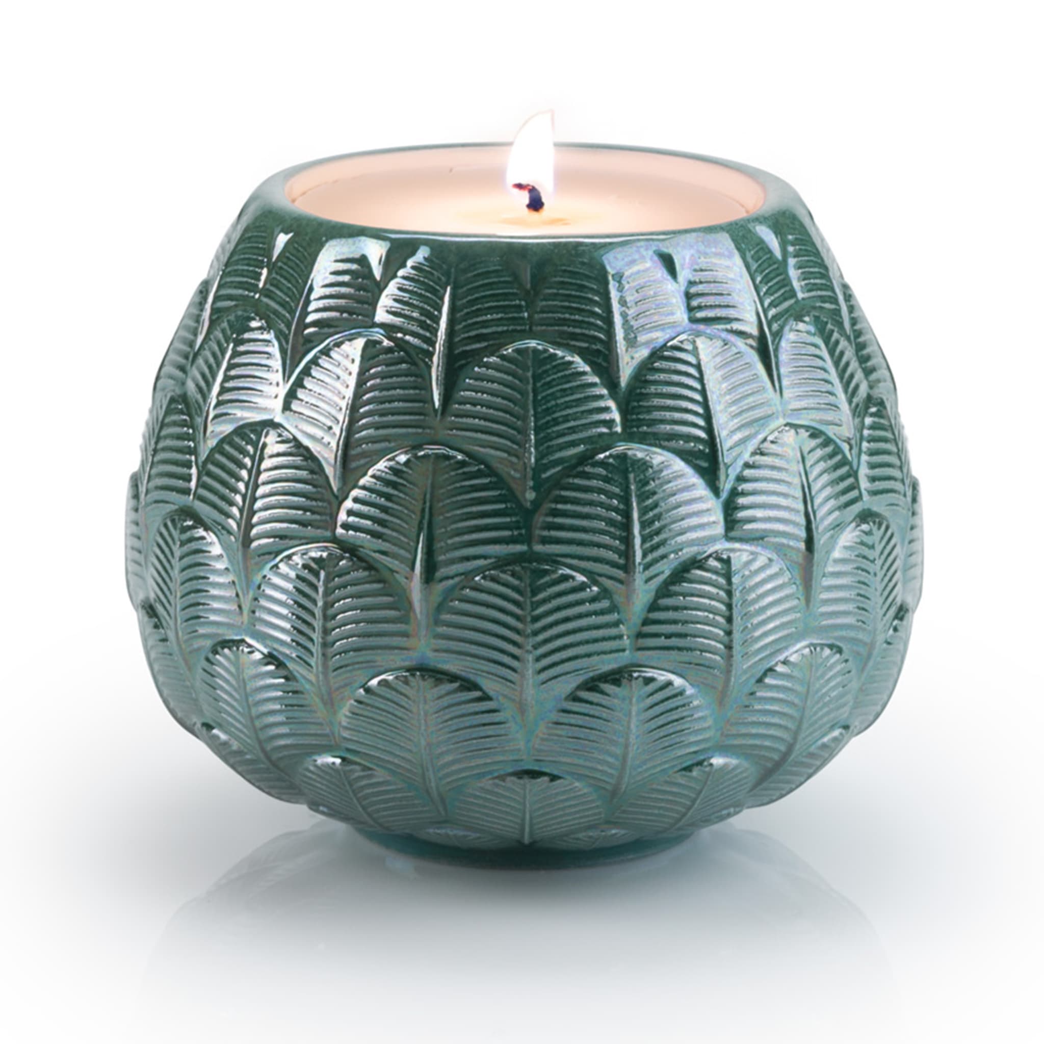 CHARLOTTE PEACOCK CANDLE COVER - GREEN - Alternative view 1