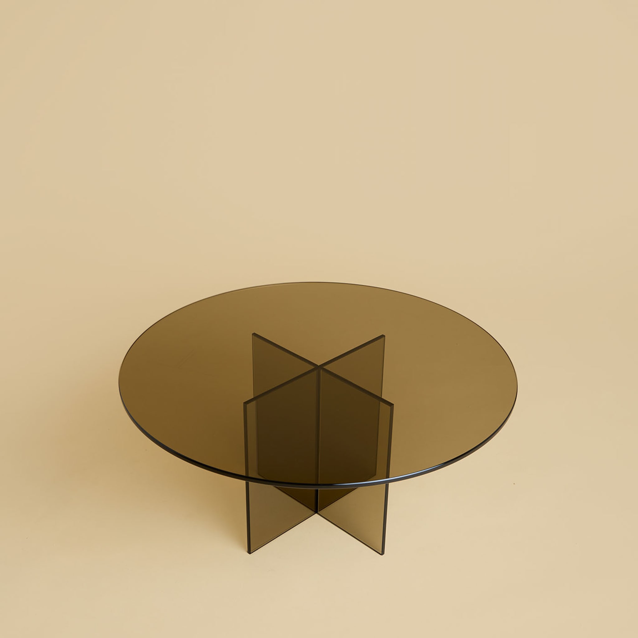 Tavolino in vetro bronzato Aka - Vista alternativa 1