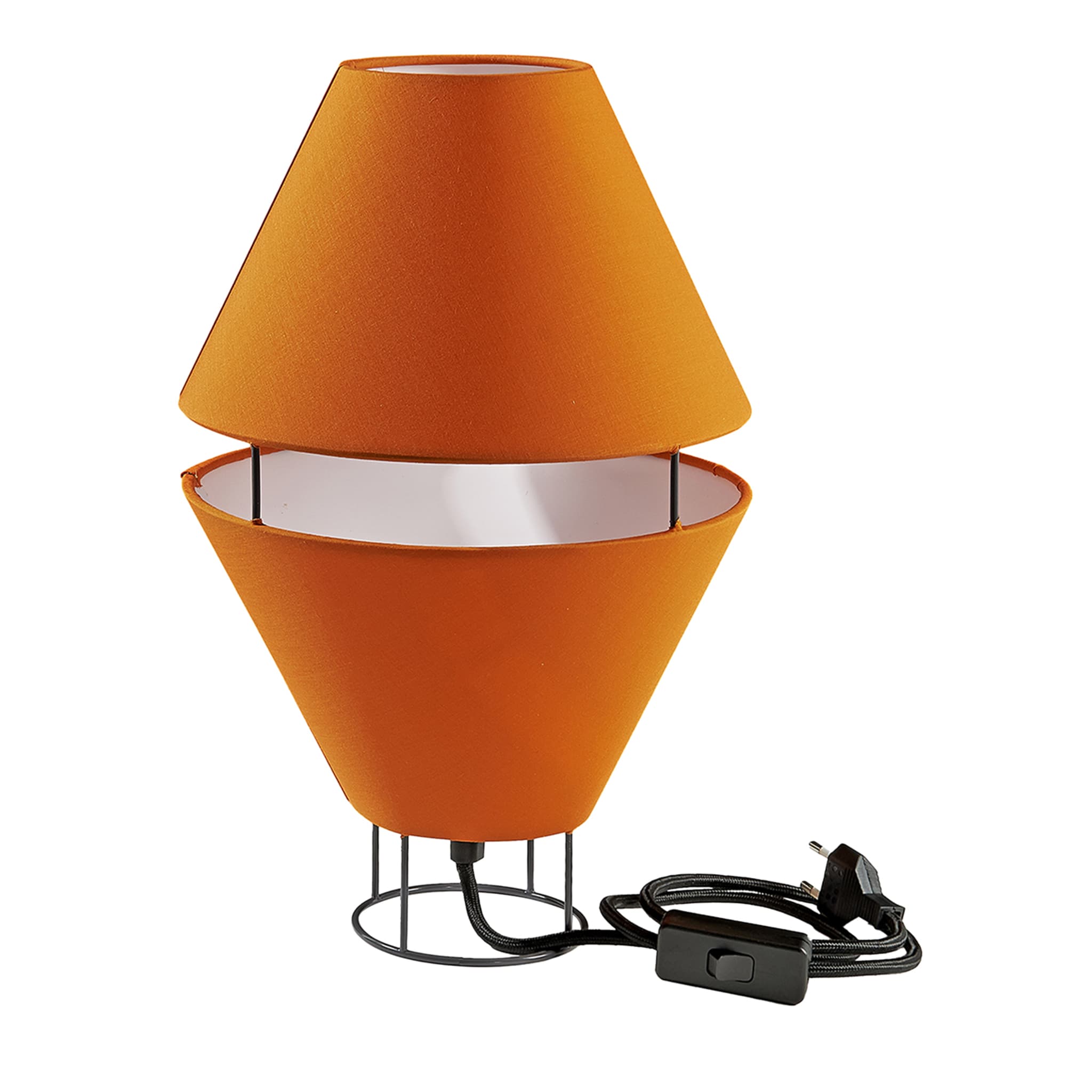Balloon Rust-Orange & Gray Table Lamp by Giorgia Zanellato - Alternative view 1