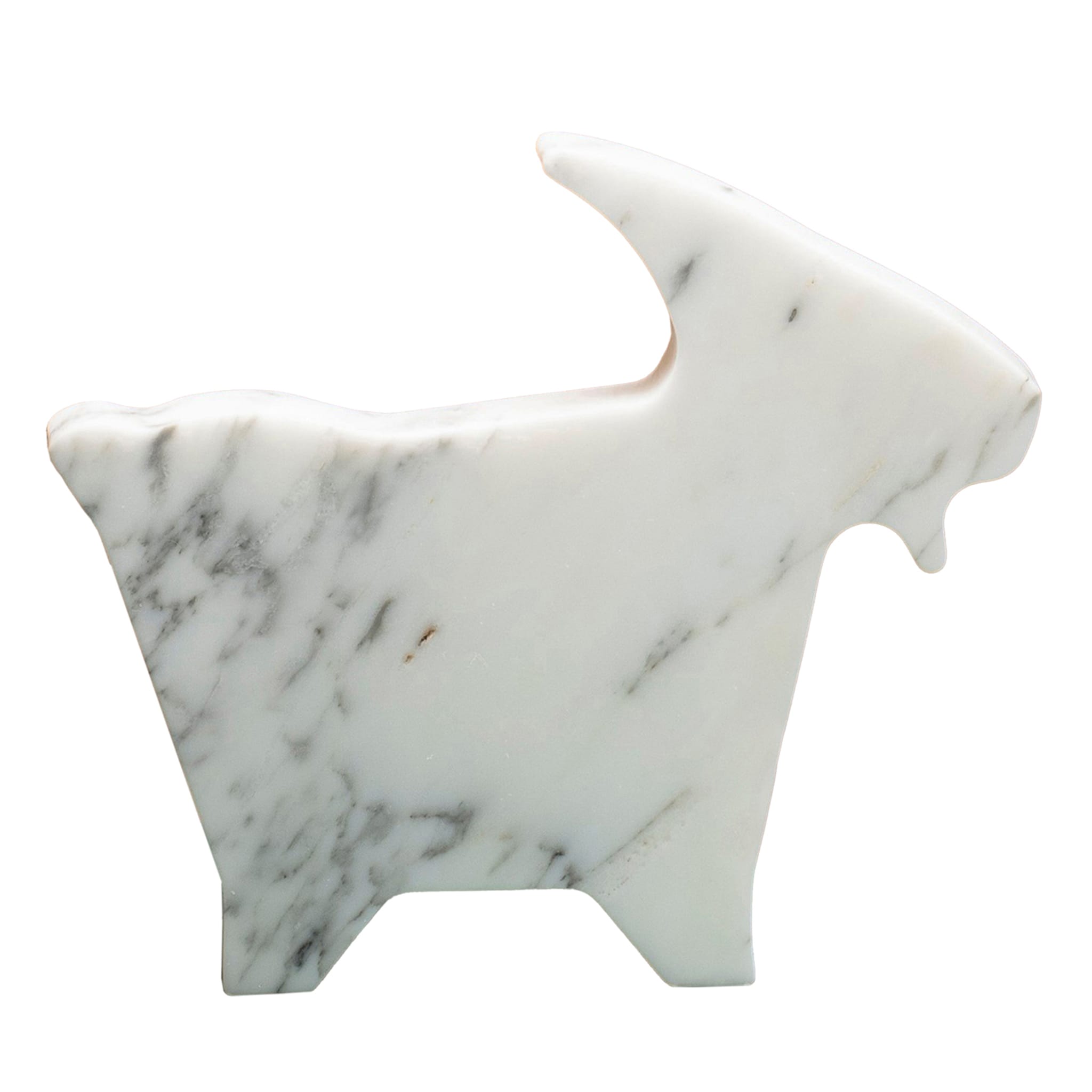 Goat Large White Statuette by Alessandra Grasso - Main view