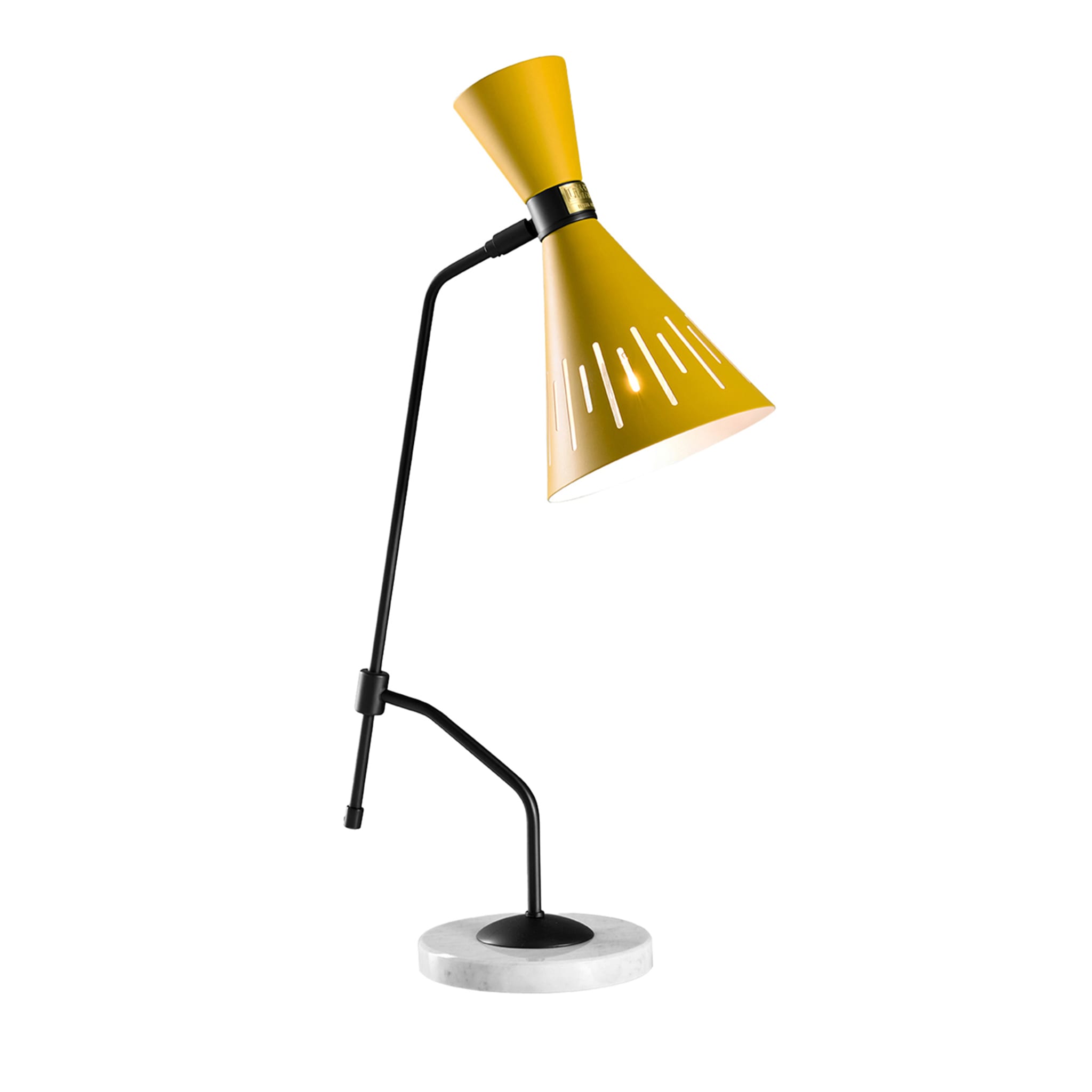 Pop Tischlampe in Gelb und dunkler Bronze - Hauptansicht