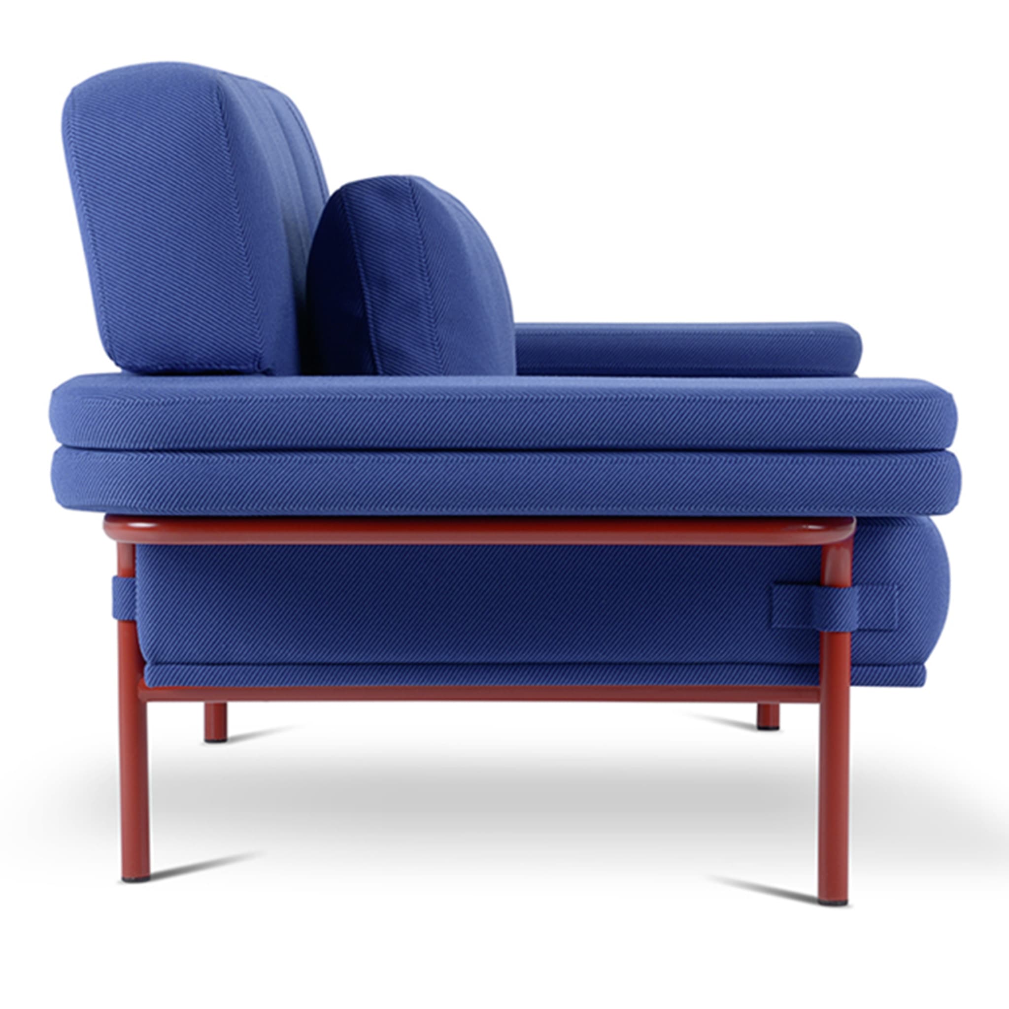 Leo 2-Seater Blue & Red Sofa by Daria Zinovatnaya - Alternative view 3