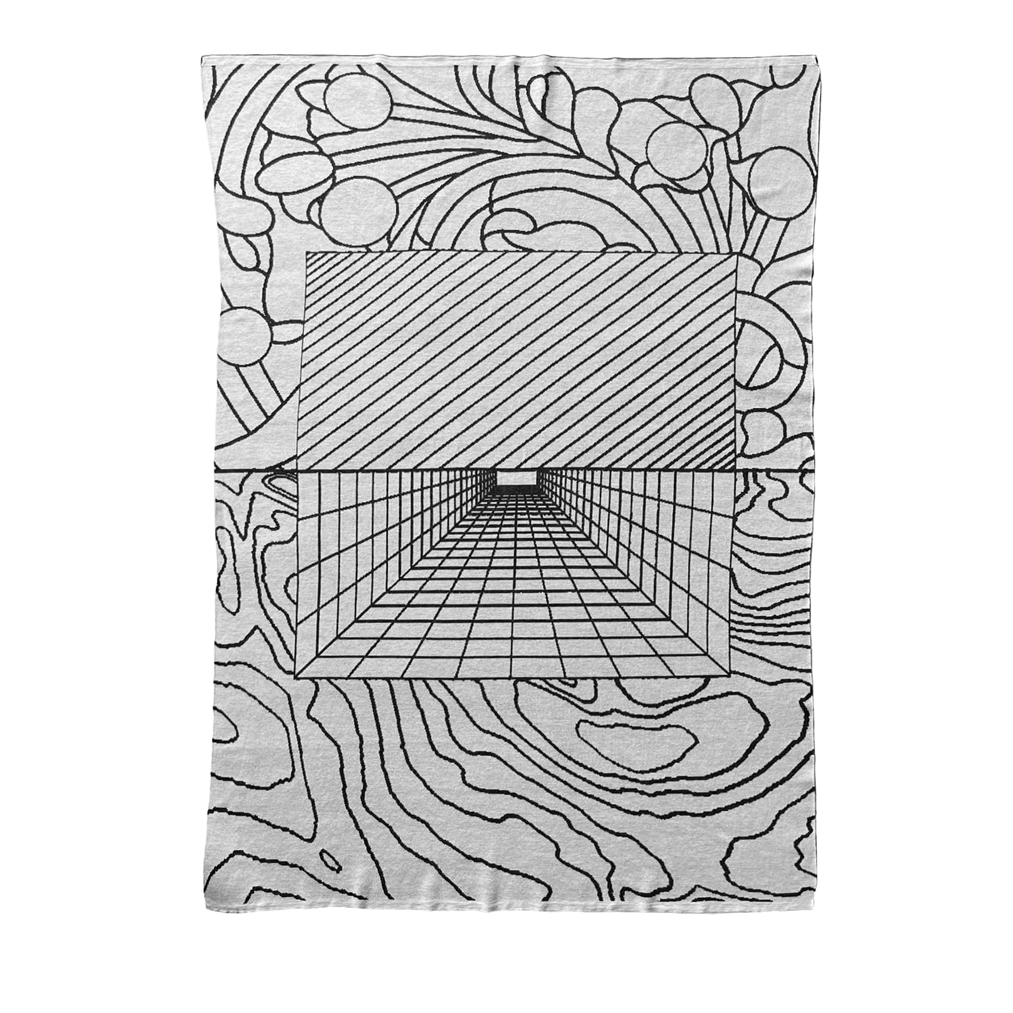 Pensieri 2 Gray Tapestry/Blanket by Luca de Bona - Main view