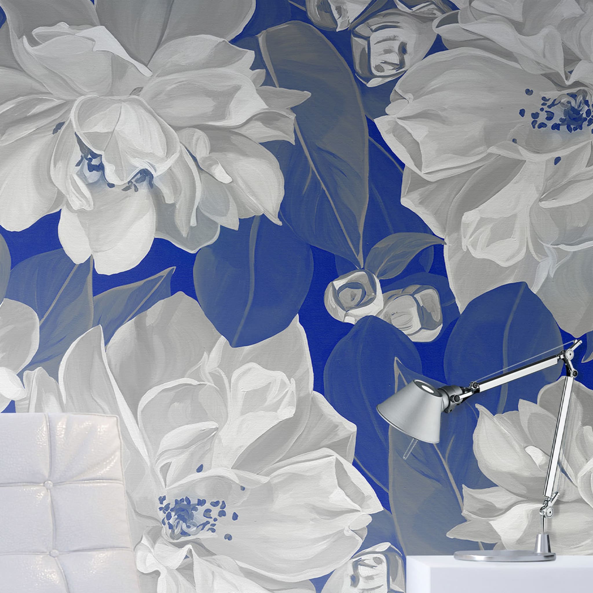 Ophelia Double Cobalt Blue Wallpaper - Alternative view 1