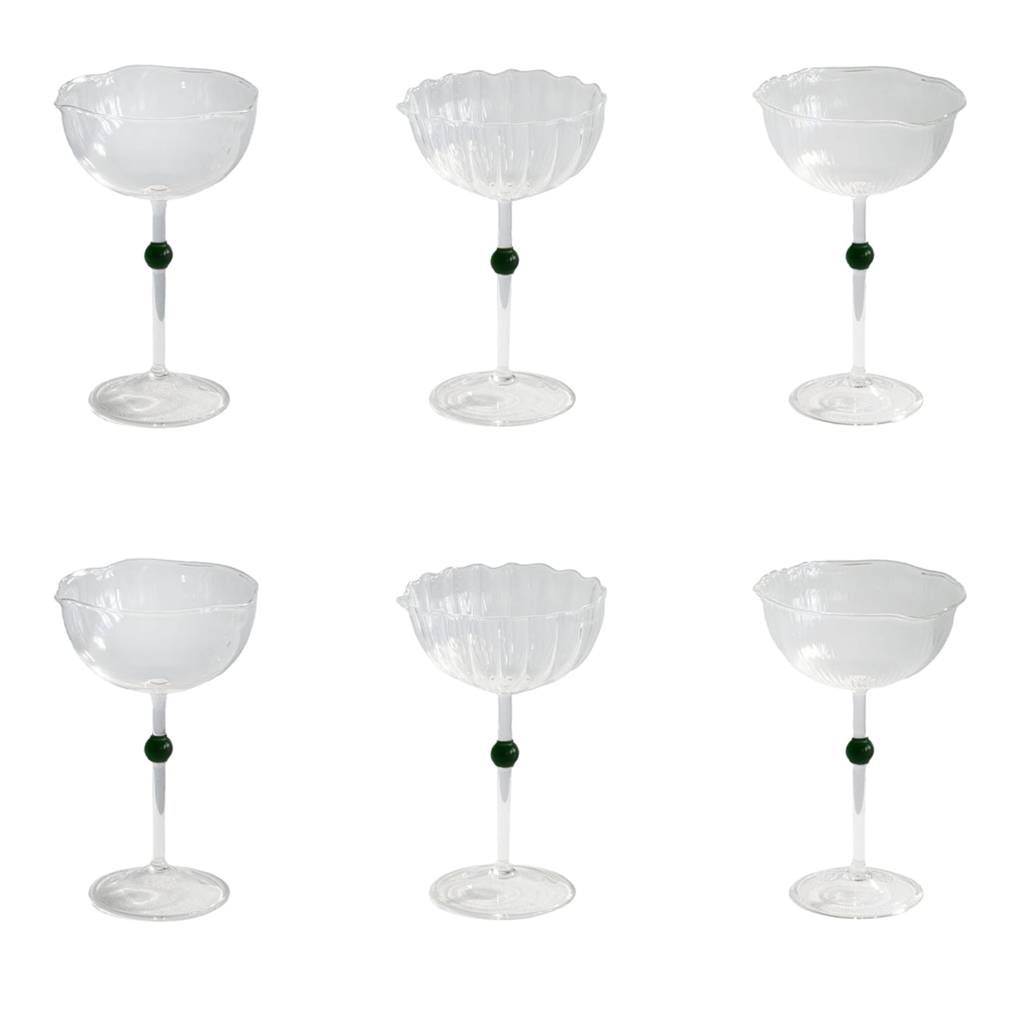 Set of 6 Pearl Amber Cups - Main view