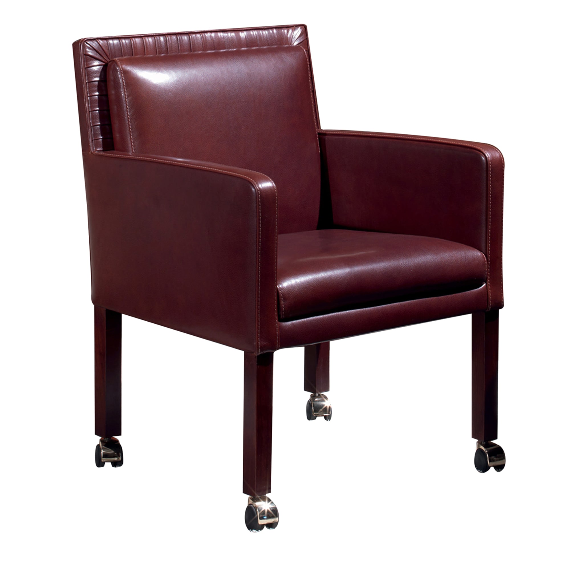Burgundy Leather Armchair - Main view