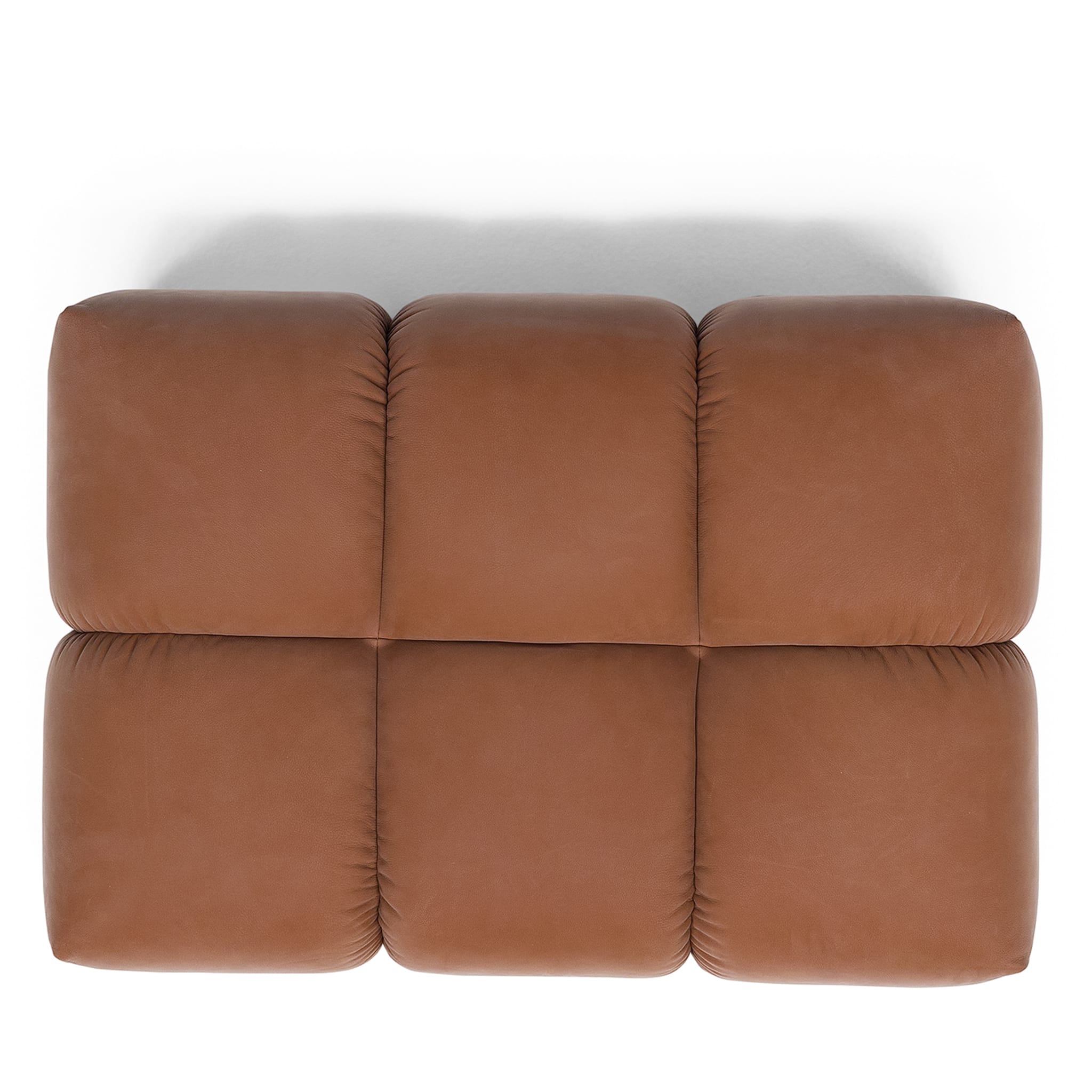 Sofá Sacai de 4 módulos de cuero marrón - Vista alternativa 2