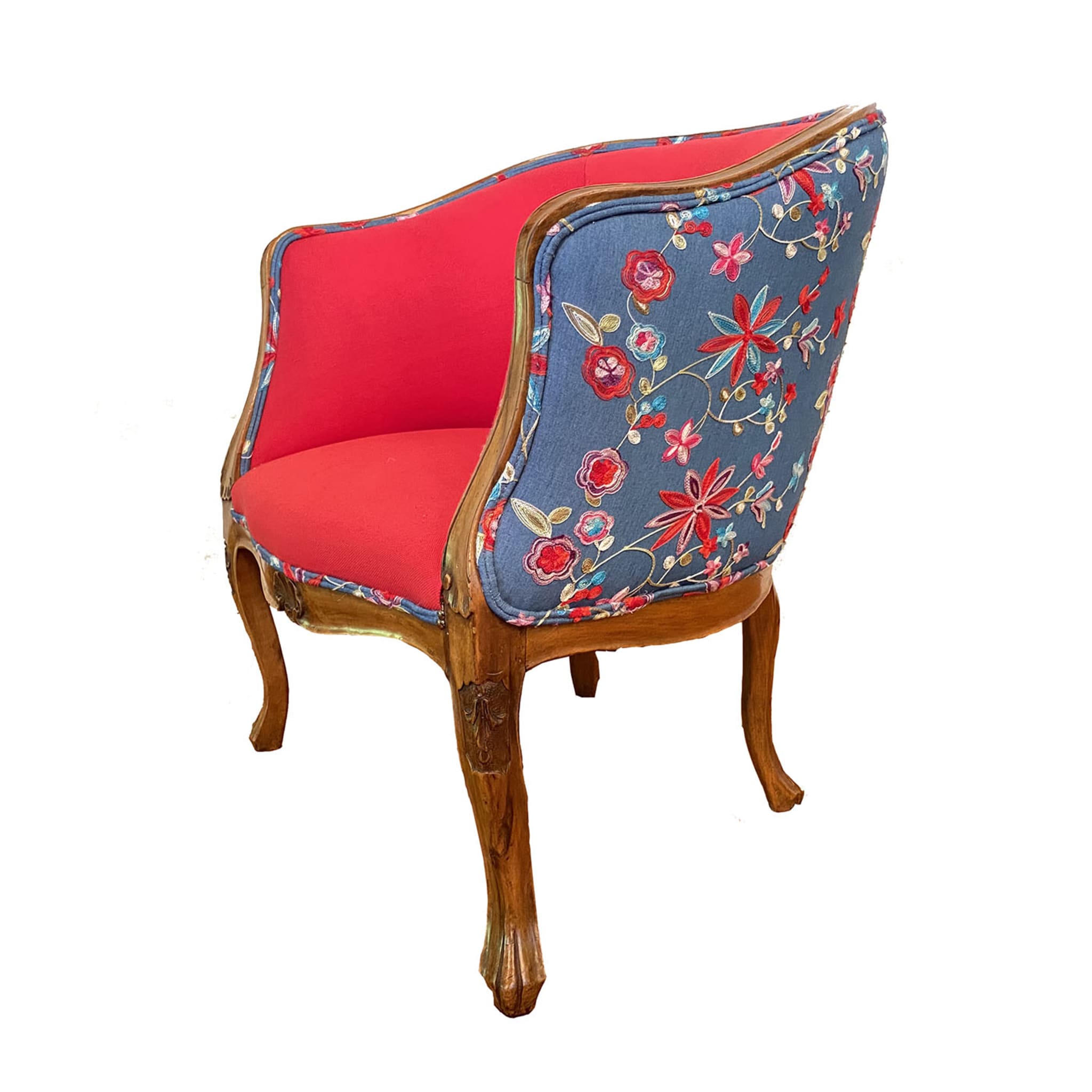 Embroidered Floral Cockpit Armchair - Alternative view 3