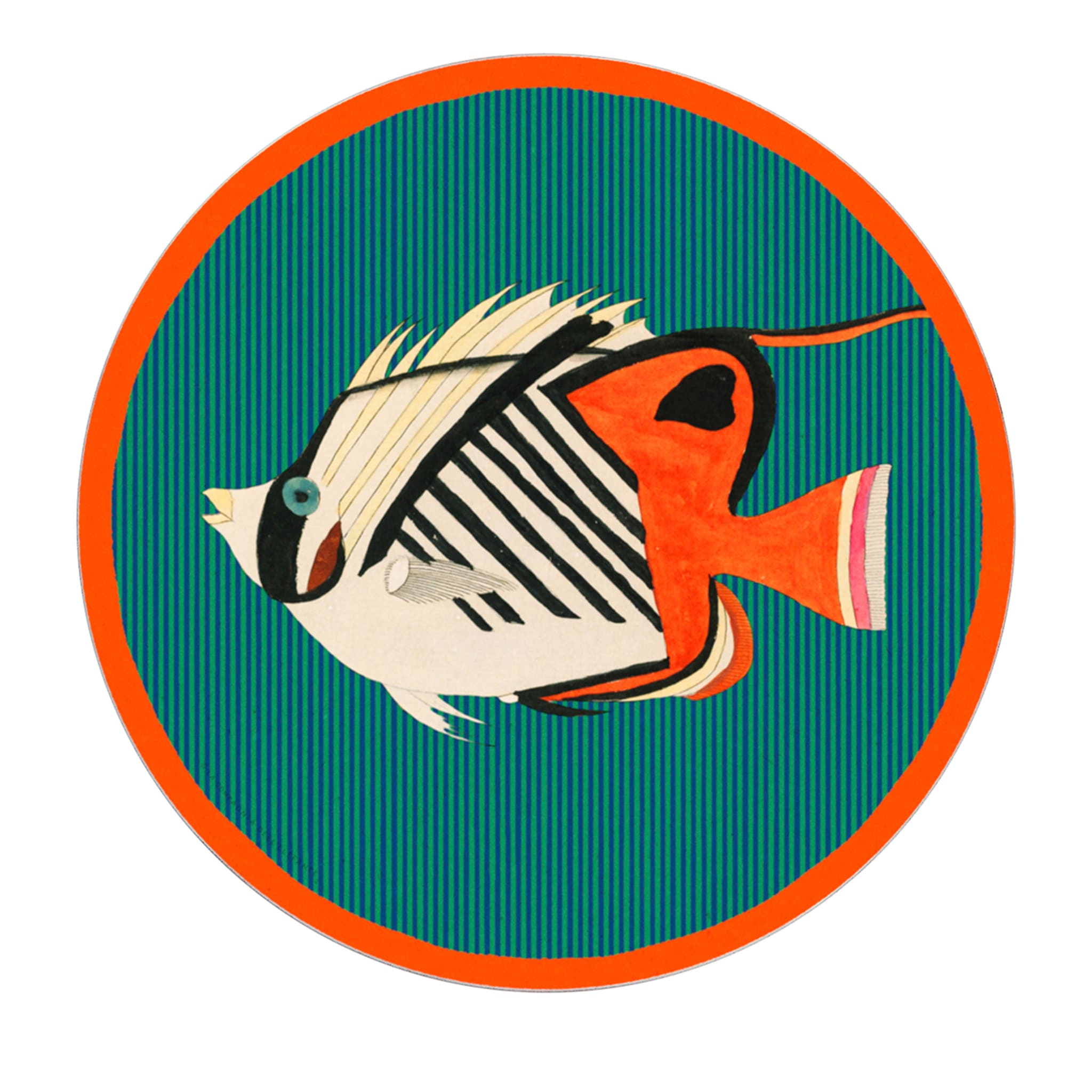 Set di 2 tovagliette rotonde - Pesce arancione - Vista principale
